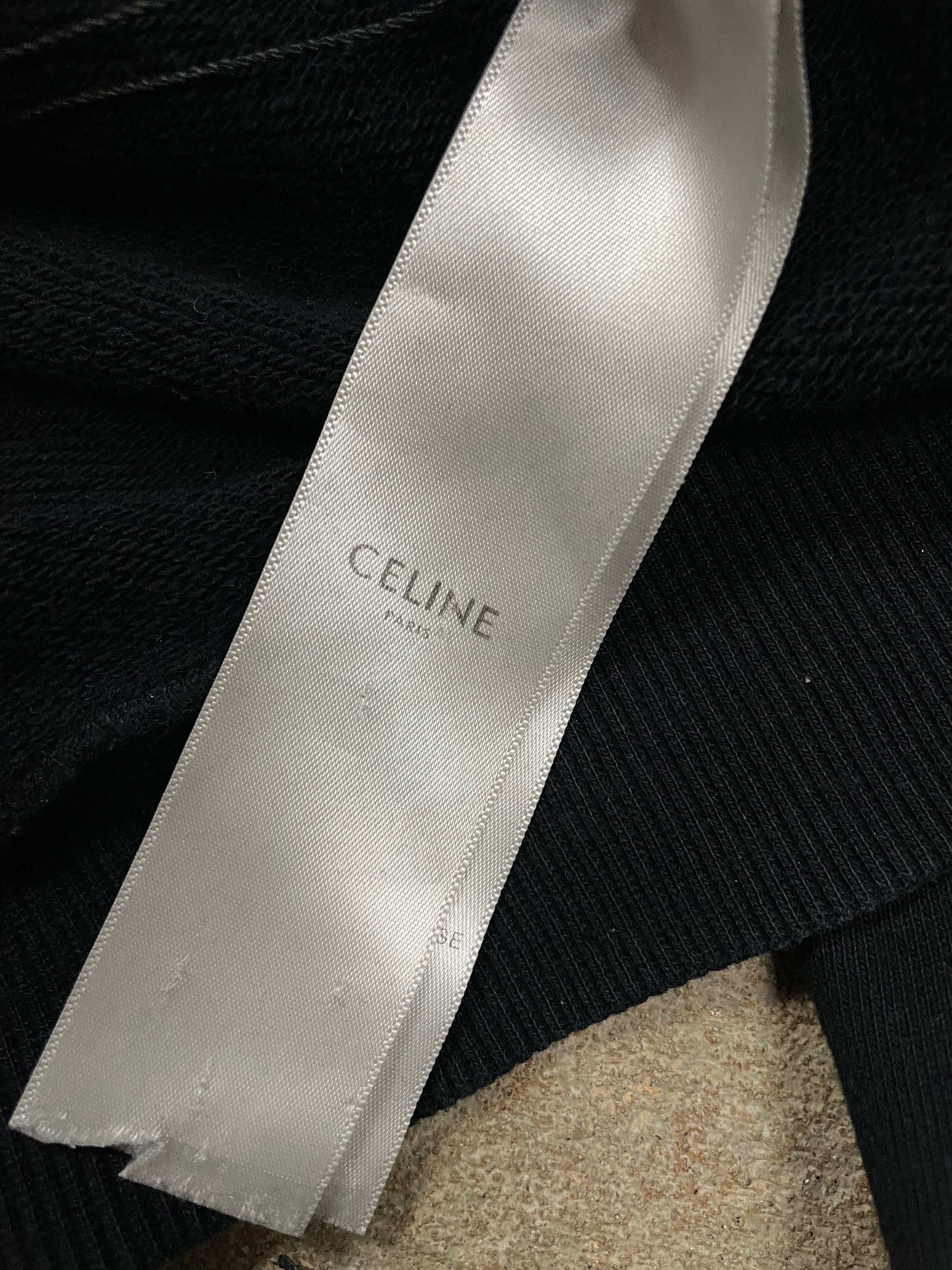 Celine Hoodie Black Checkered Logo Used XL