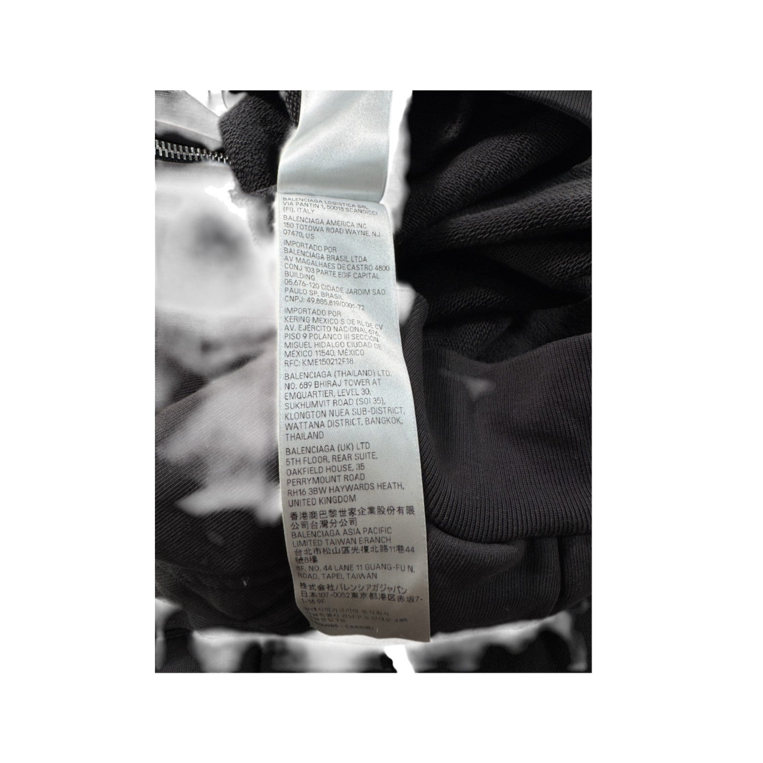 Balenciaga x eBay Zip Up Grey Hoodie