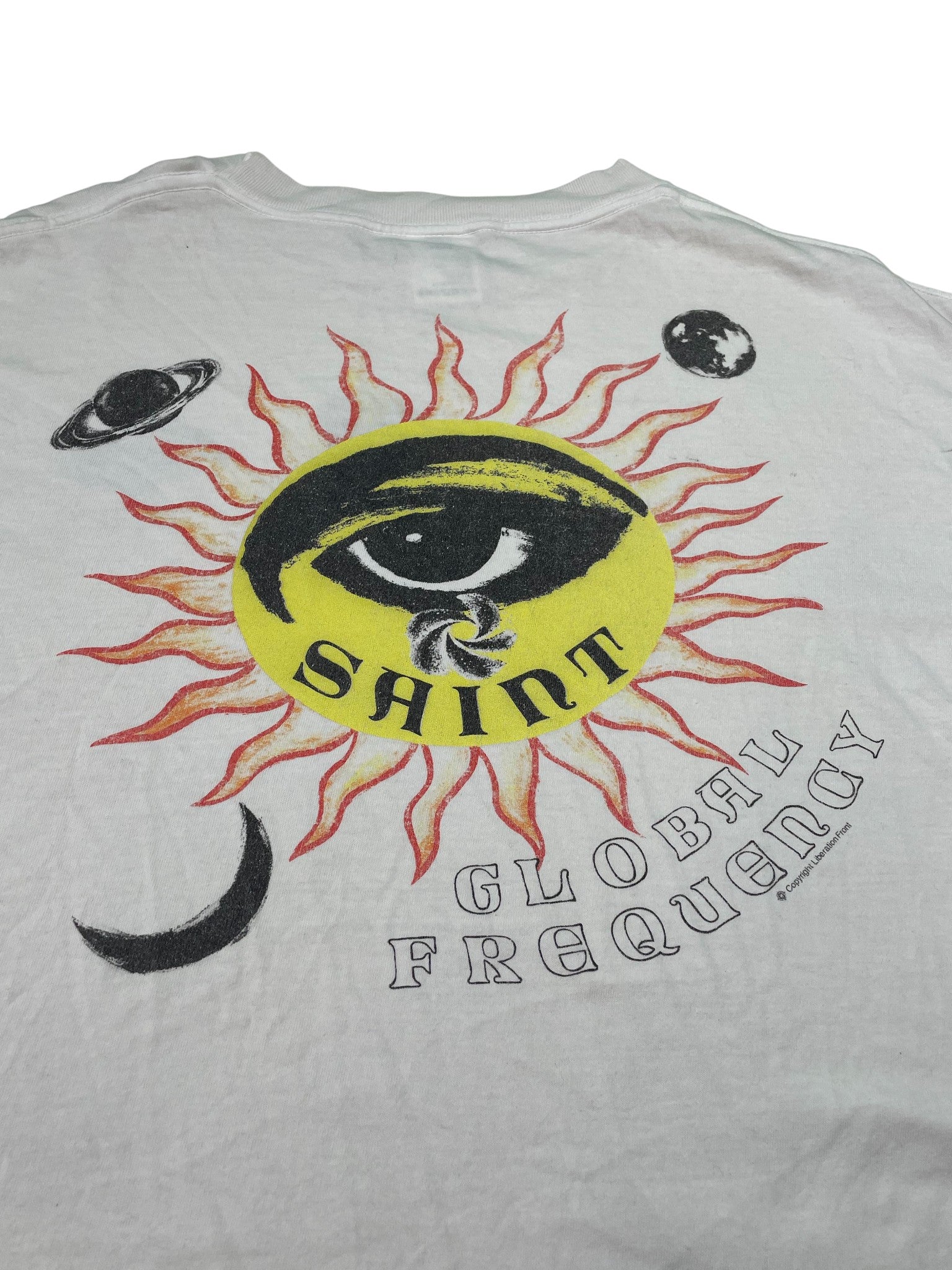 Saint Michael White Global Frequency Tee