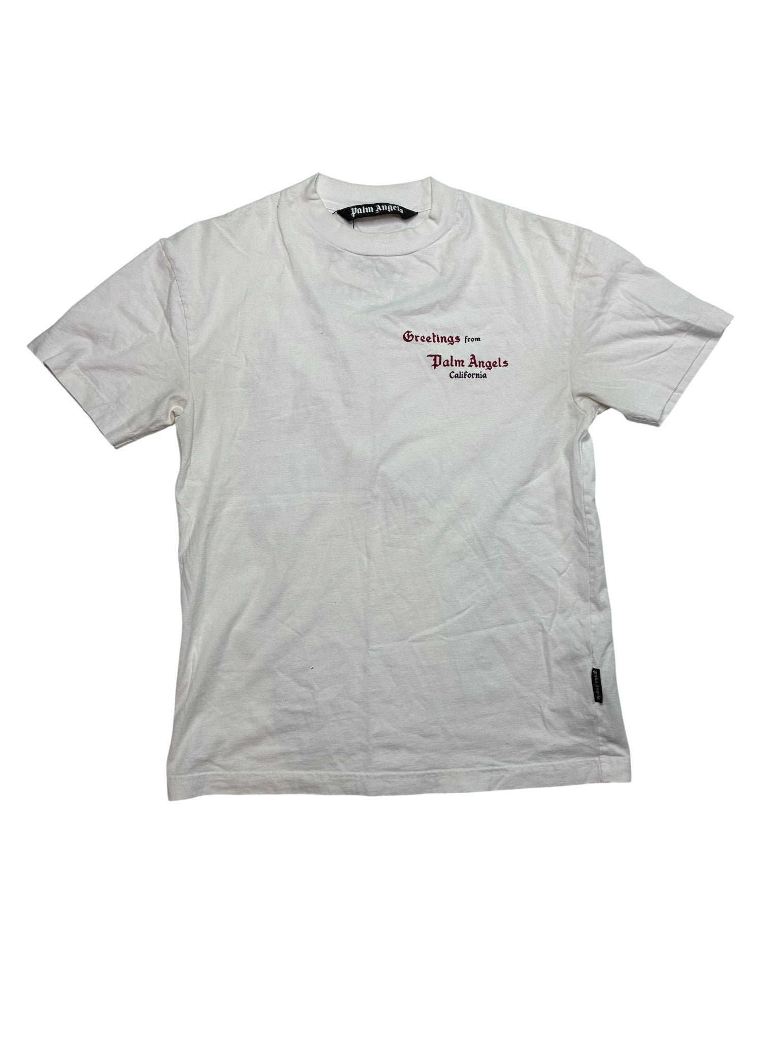 Palm Angels White Greetings From California Tee