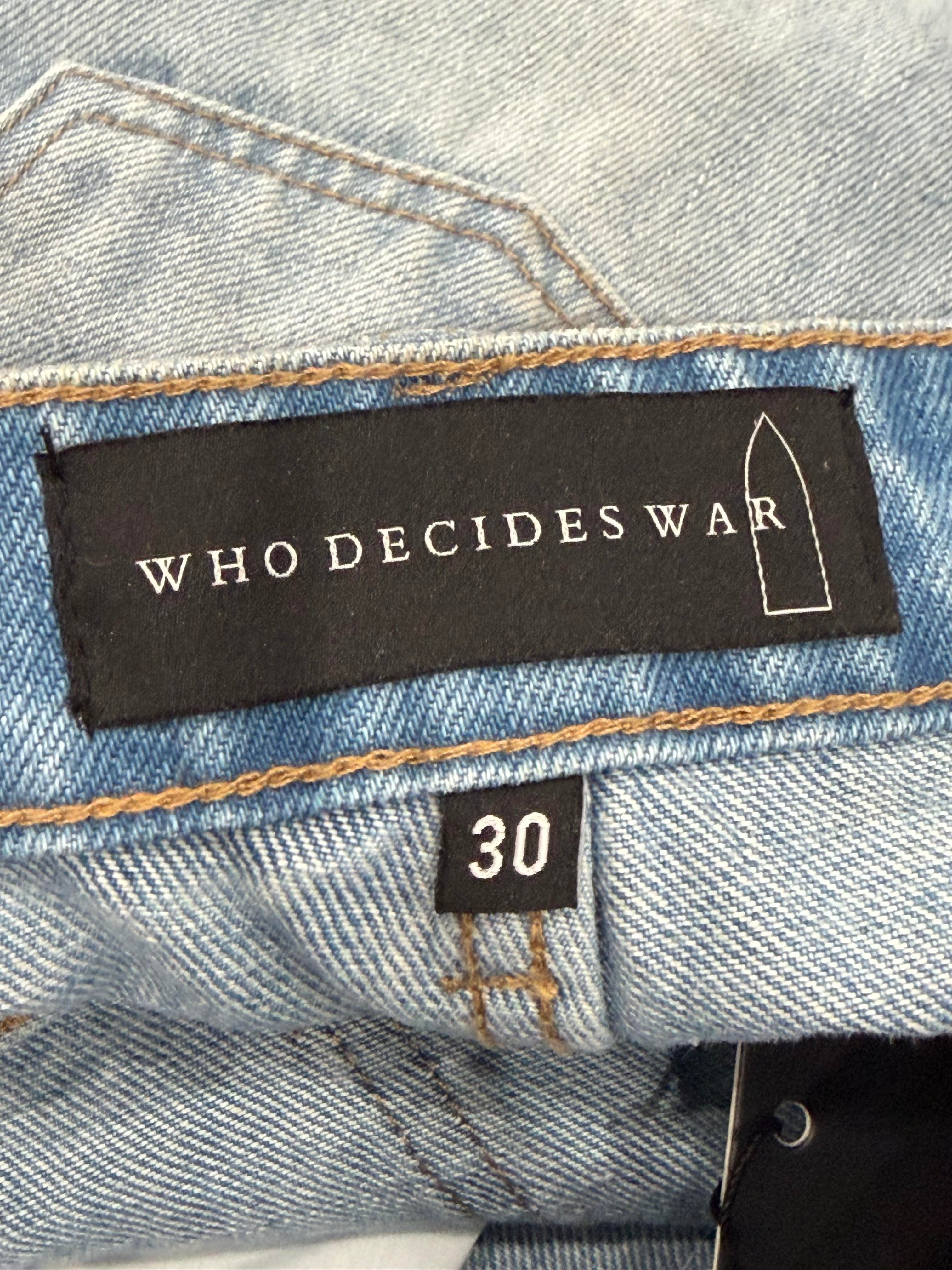 Who Decides War Easter Pink Stained Glass Light Wash Jeans