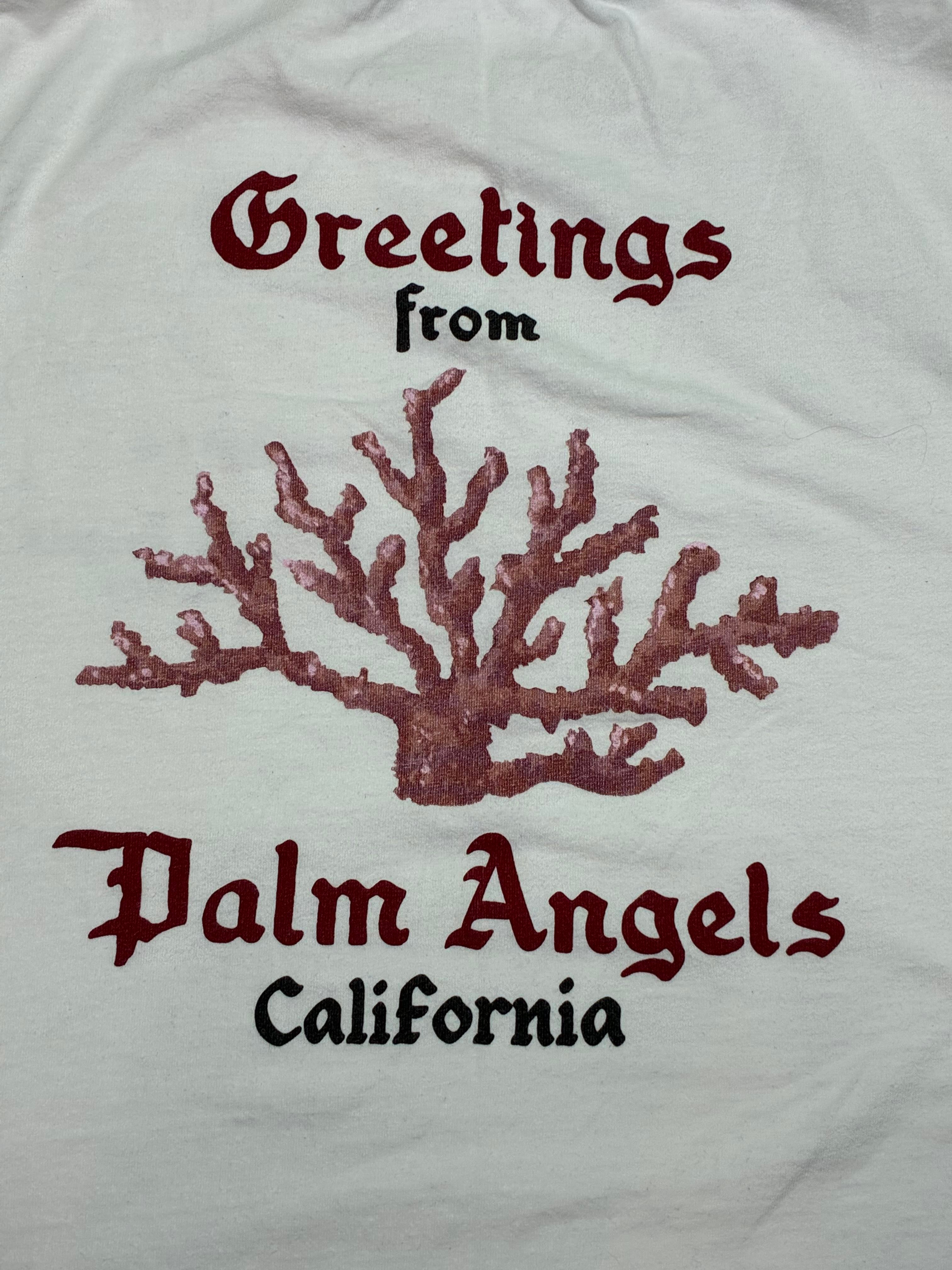 Palm Angels White Greetings From California Tee