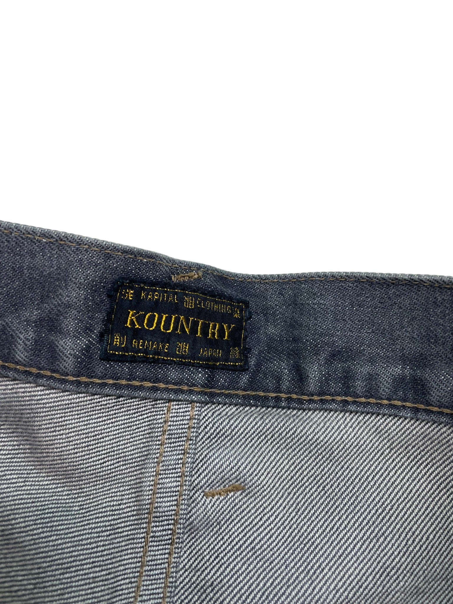 Kapital Denim Grey Bone Jean Shorts