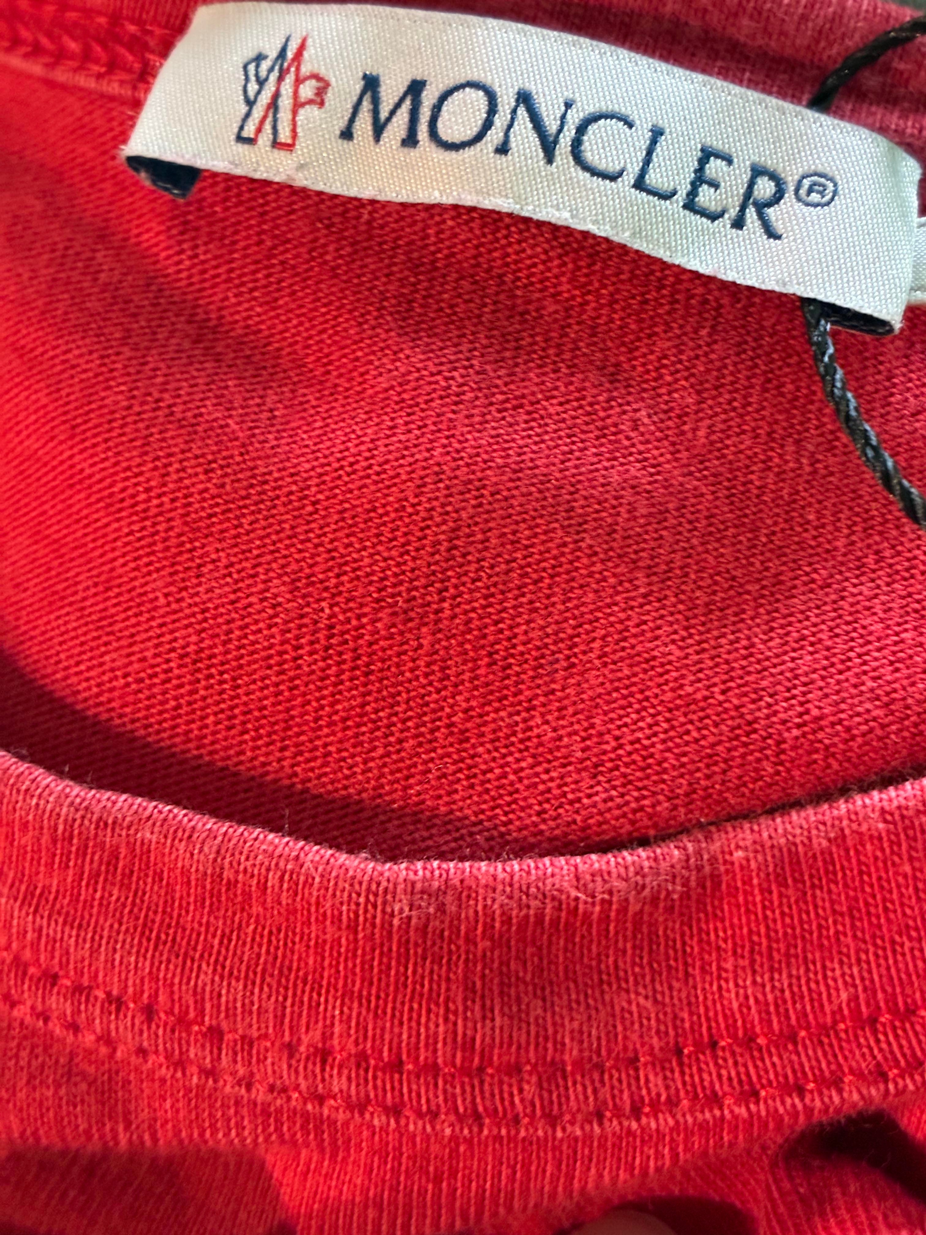 Moncler Logo Red & Black Tee