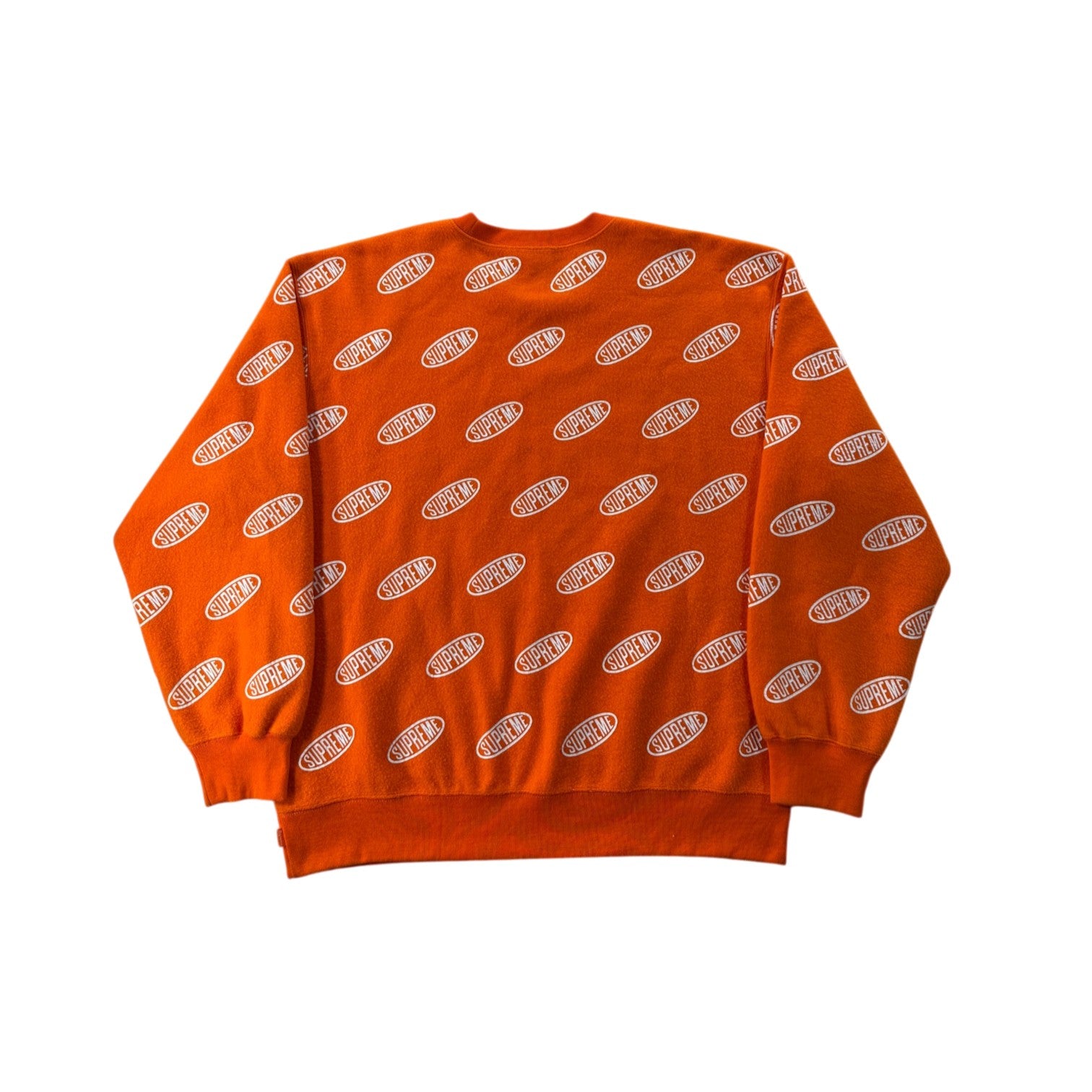 Supreme Reversible Crewneck Orange & White Sweatshirt