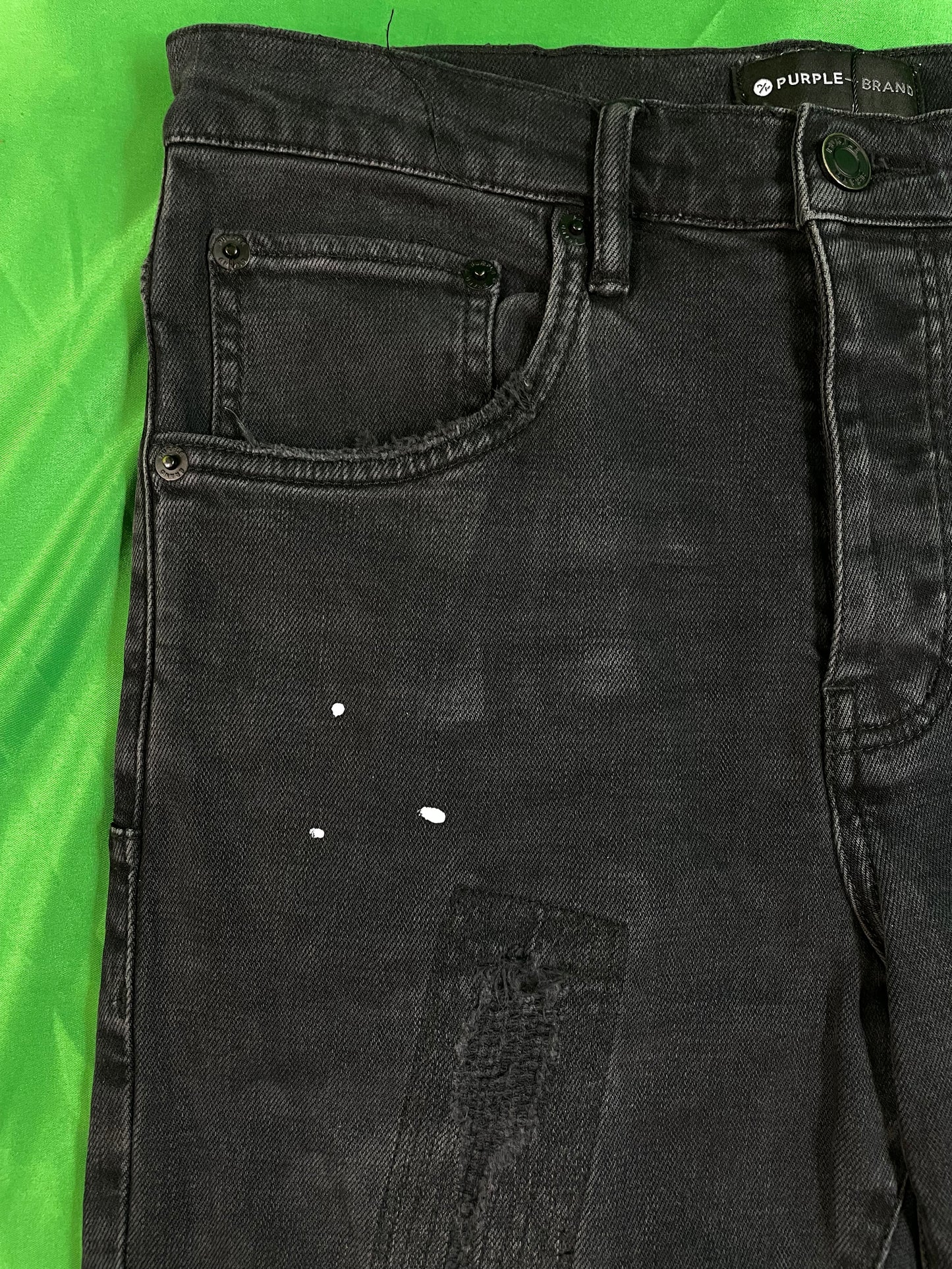 Purple Brand Ripped Black Jeans