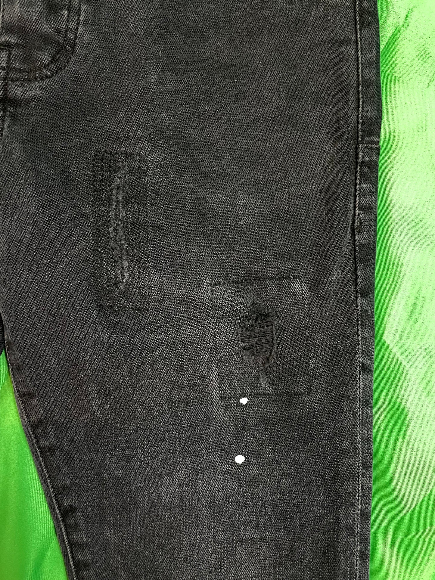 Purple Brand Ripped Black Jeans