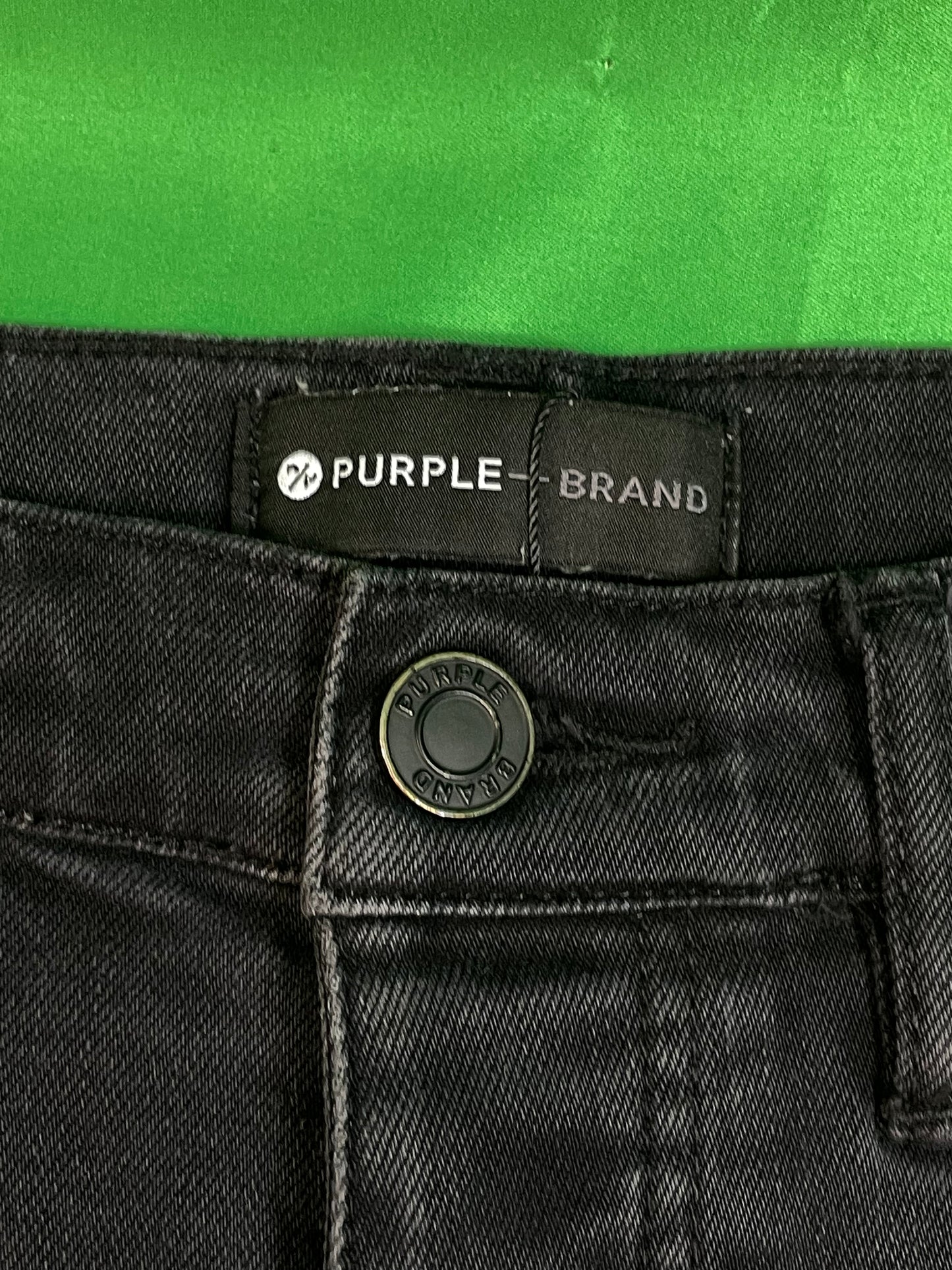 Purple Brand Ripped Black Jeans