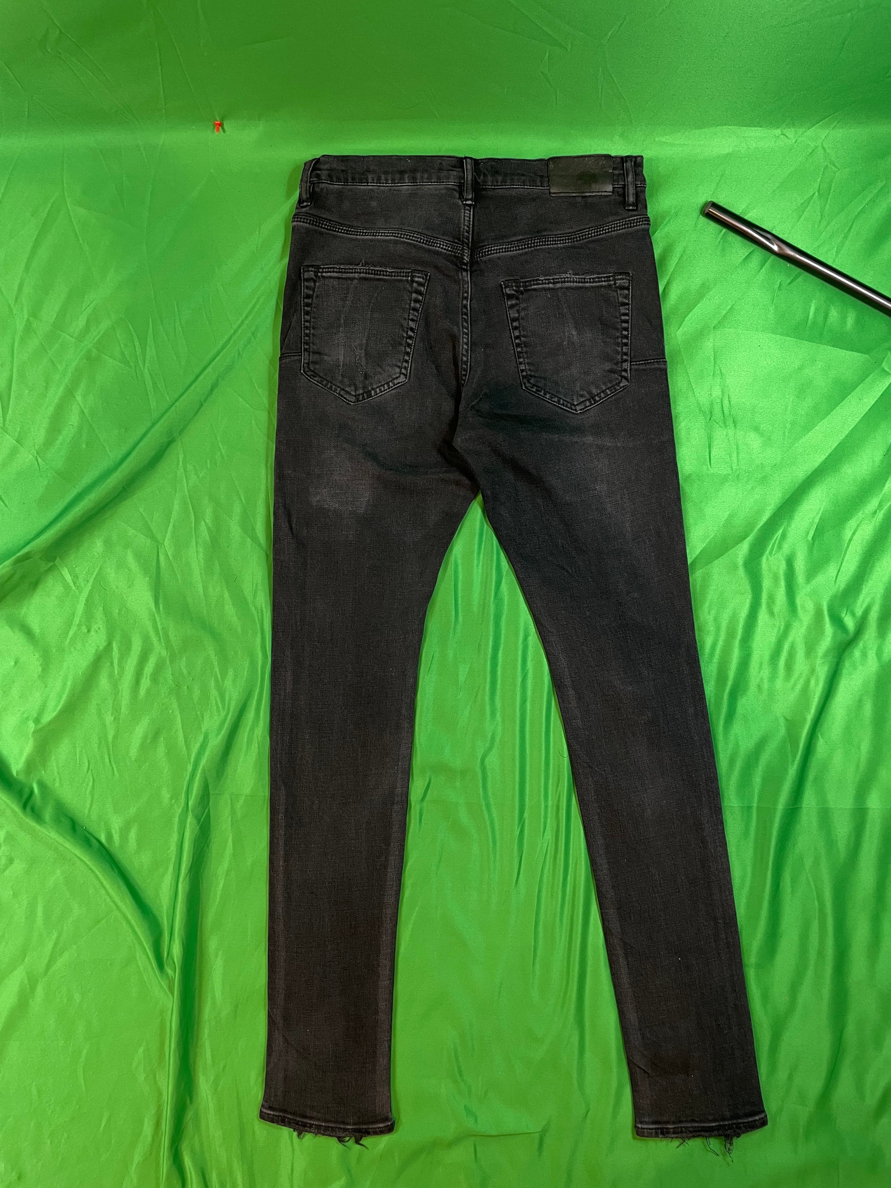 Purple Brand Ripped Black Jeans