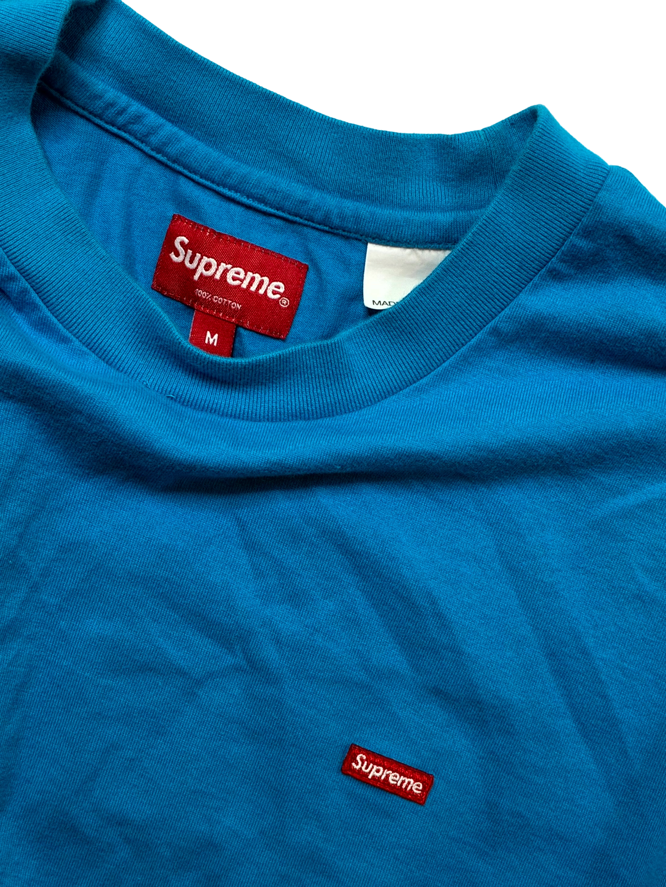 Supreme Small Box Logo Blue & Red Tee