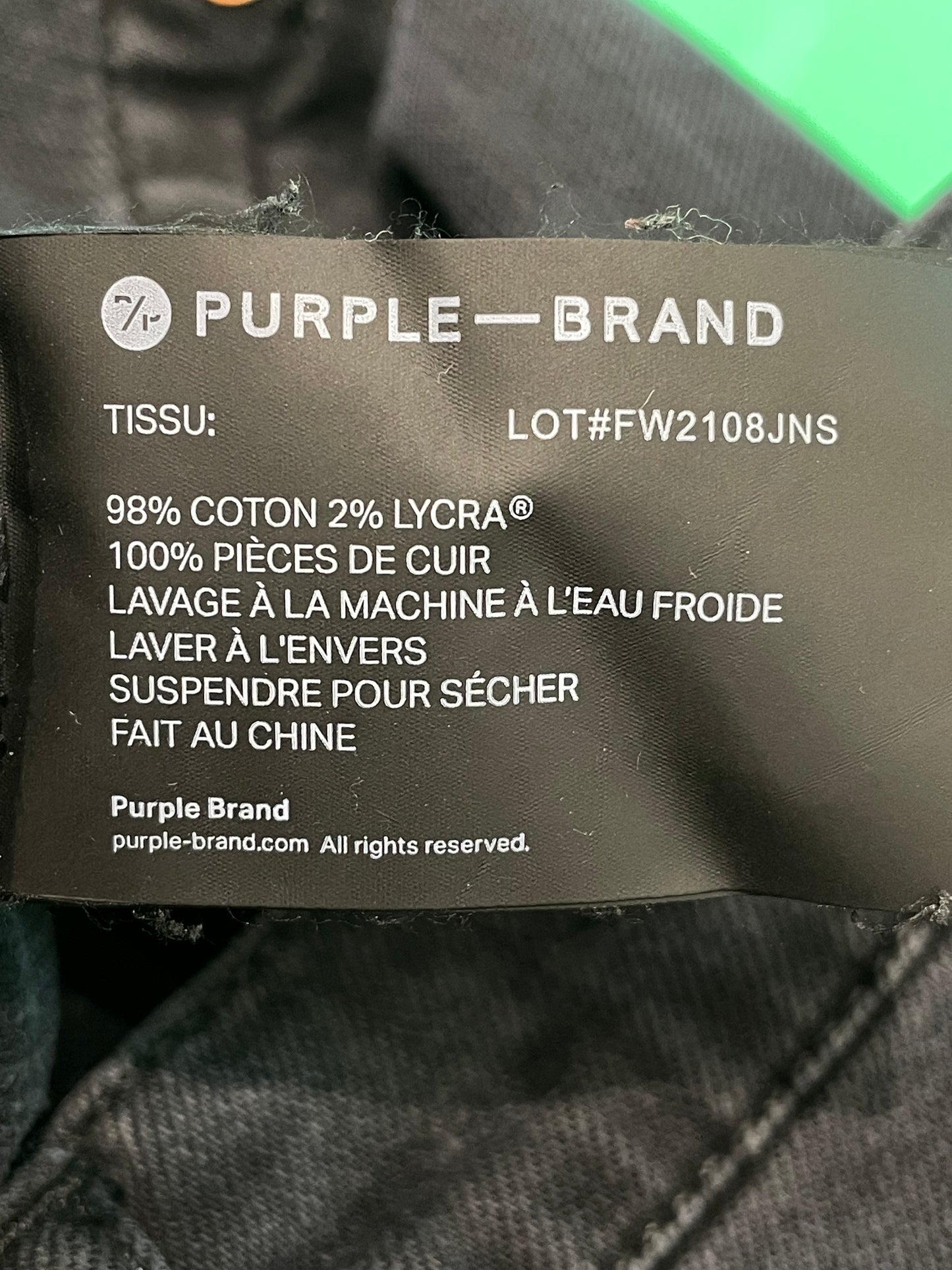 Purple Brand Ripped Black Jeans