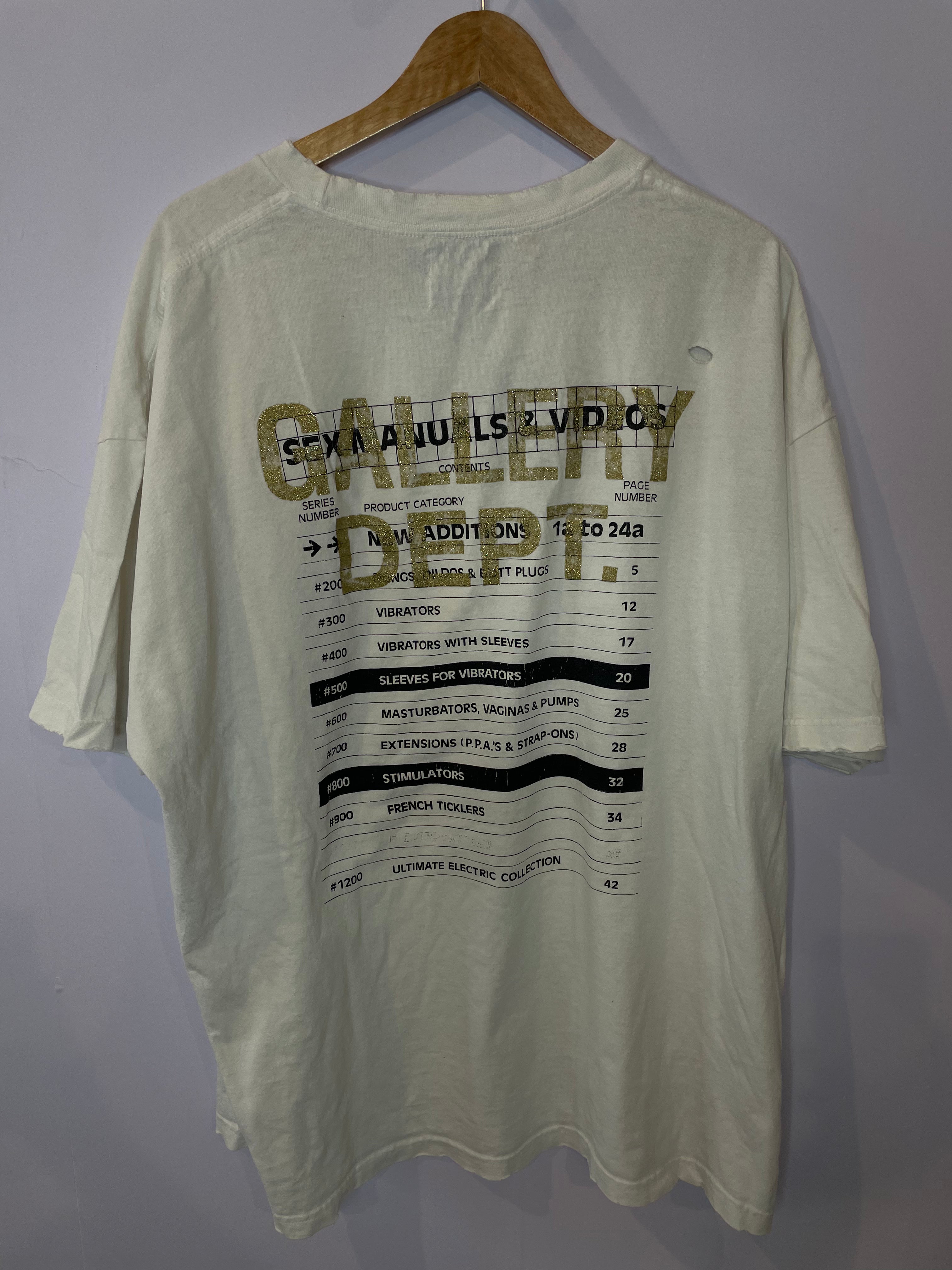 Gallery Dept Tee White Doc Johnson Pink Used XXL