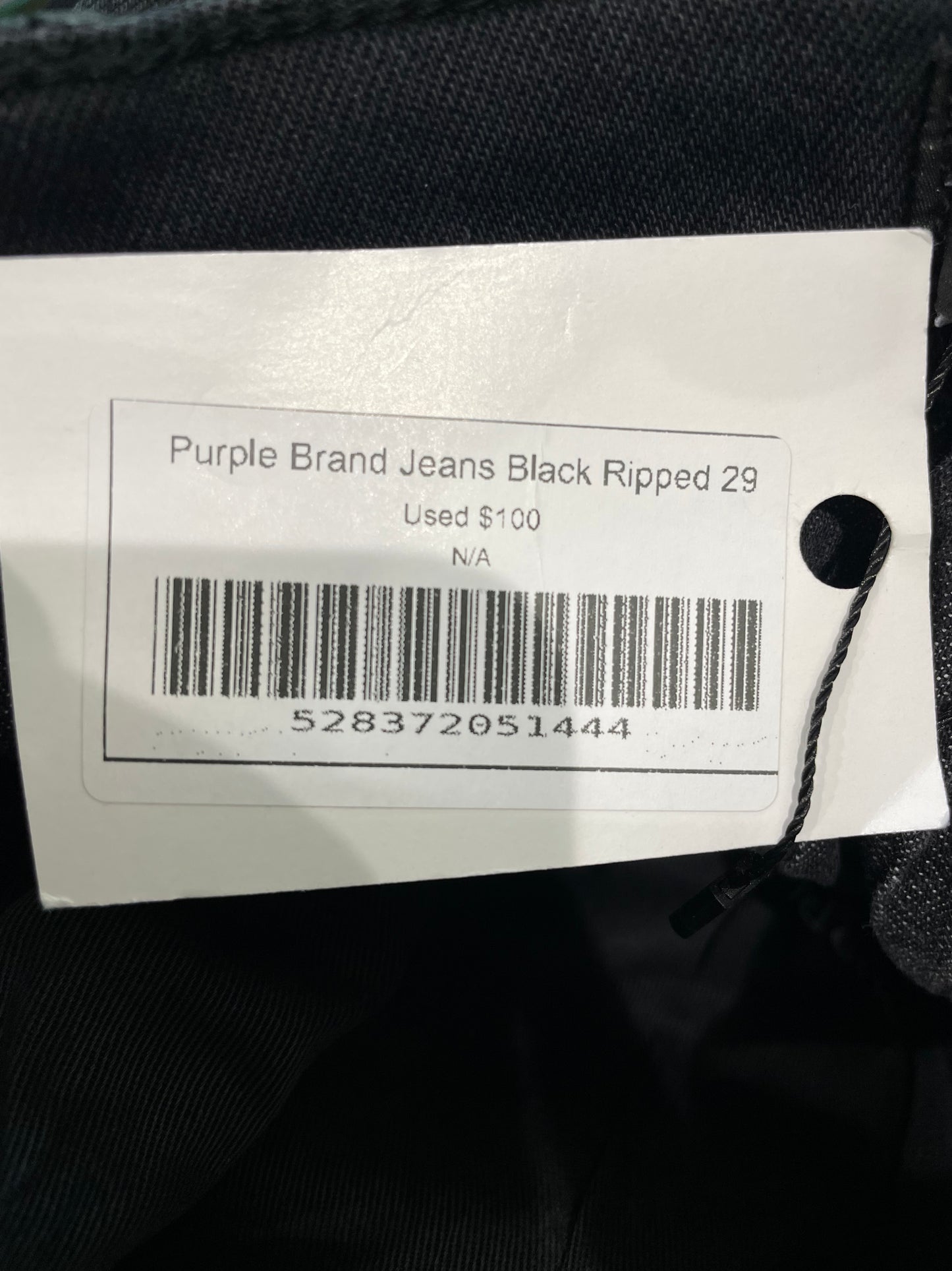 Purple Brand Ripped Black Jeans