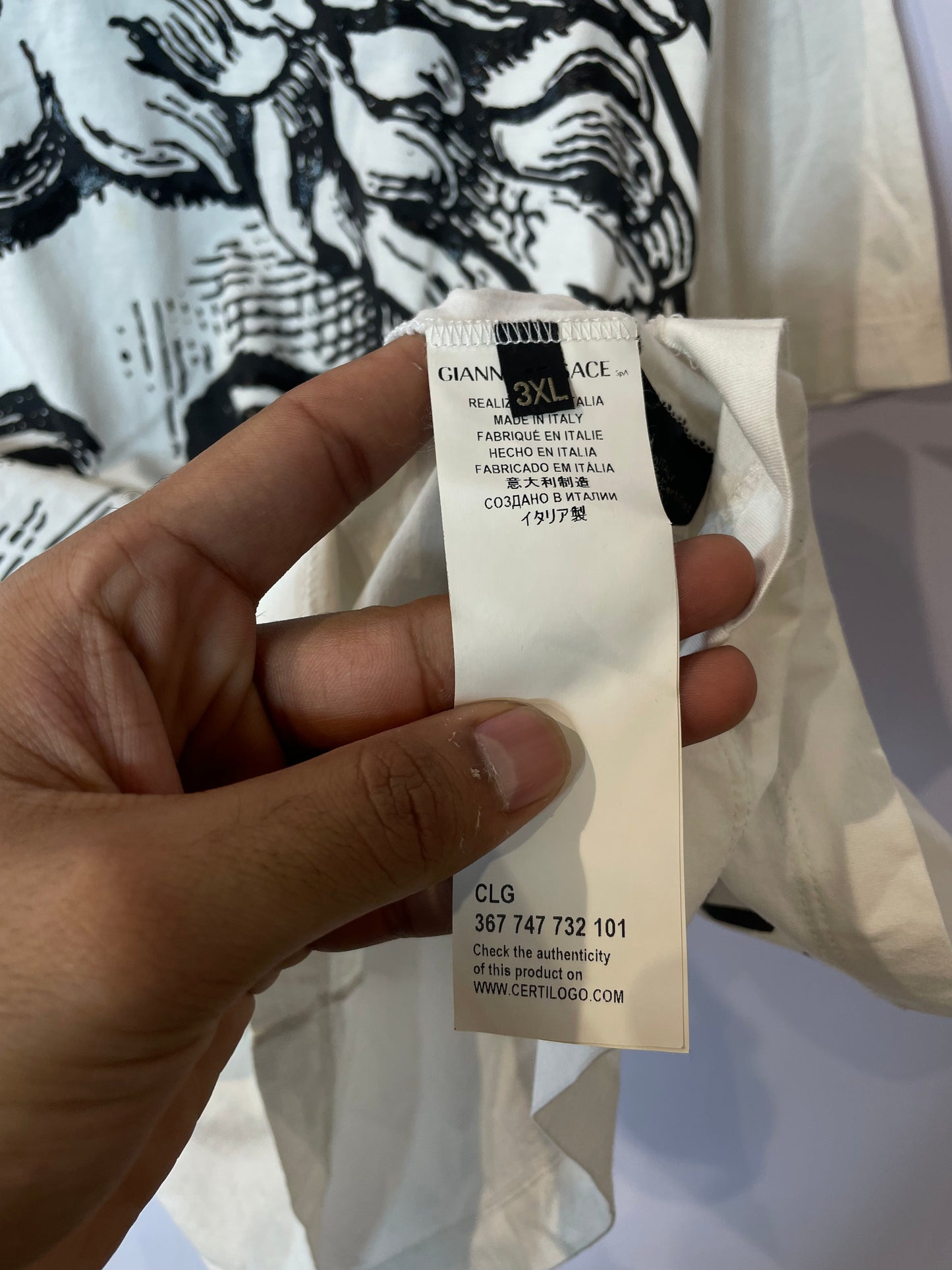 Versace Medusa Tee White Used XL
