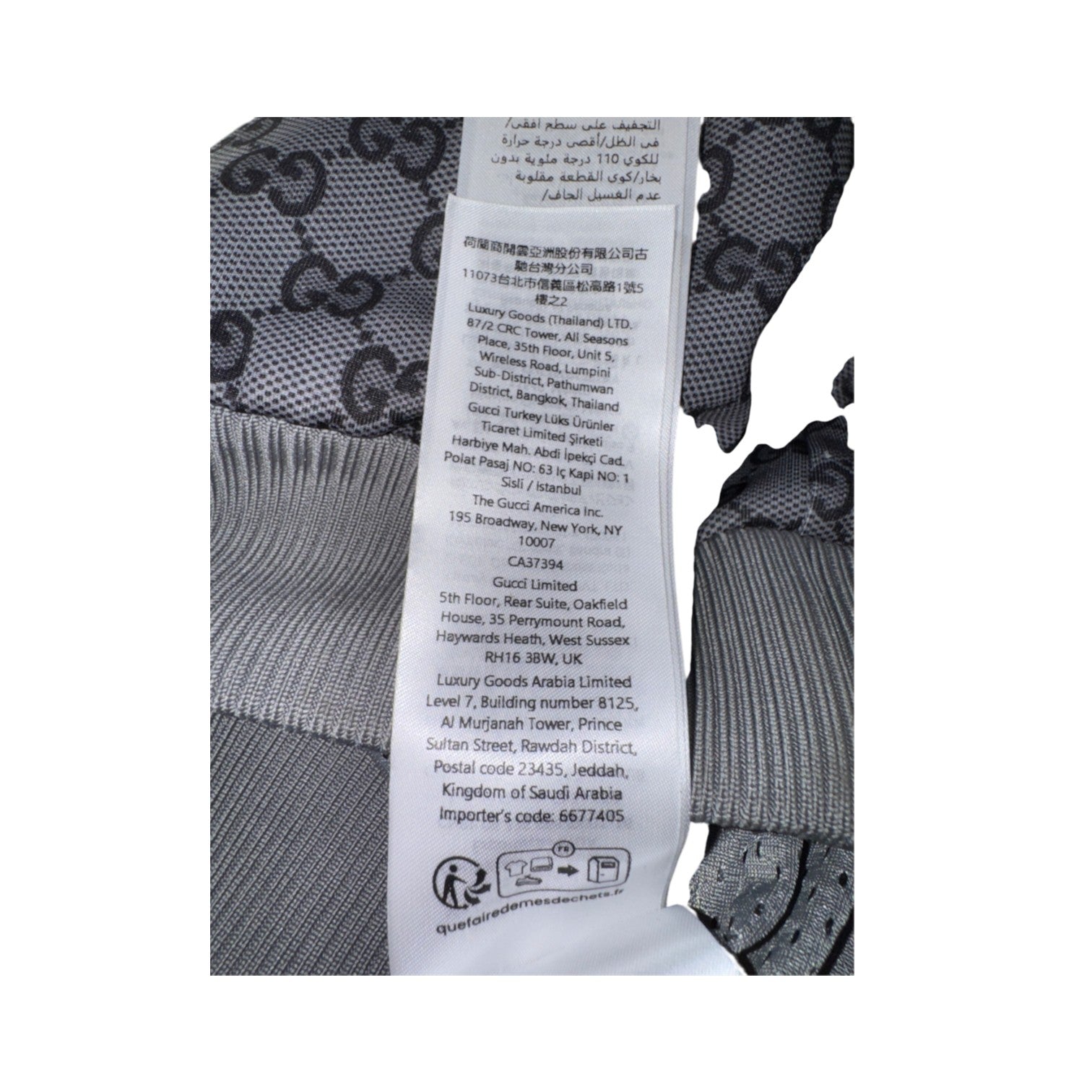 Gucci Zip Up Grey Monogram Light Neoprene Hoodie