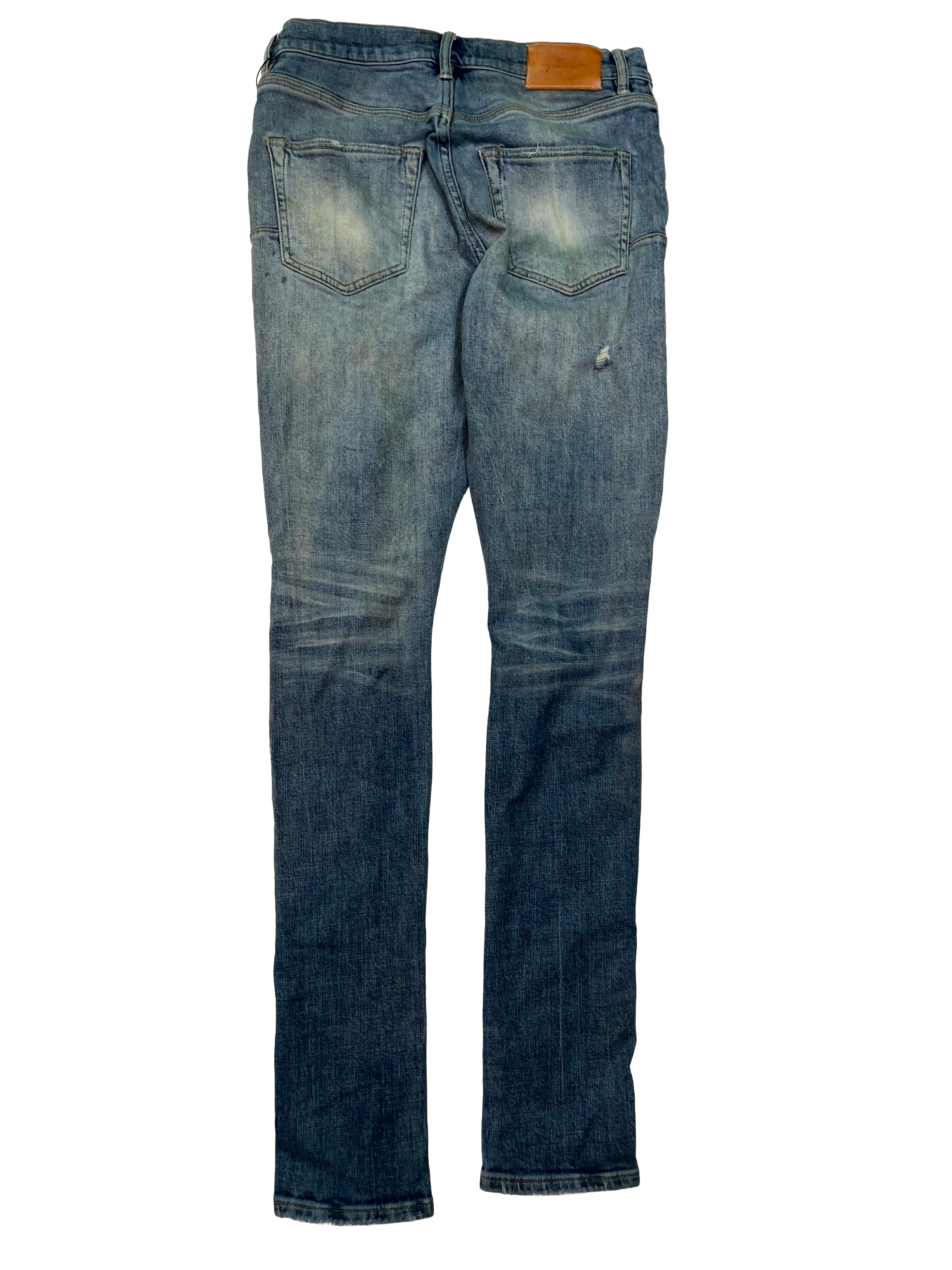 Purple Brand Knee Rip Dark Wash Jeans