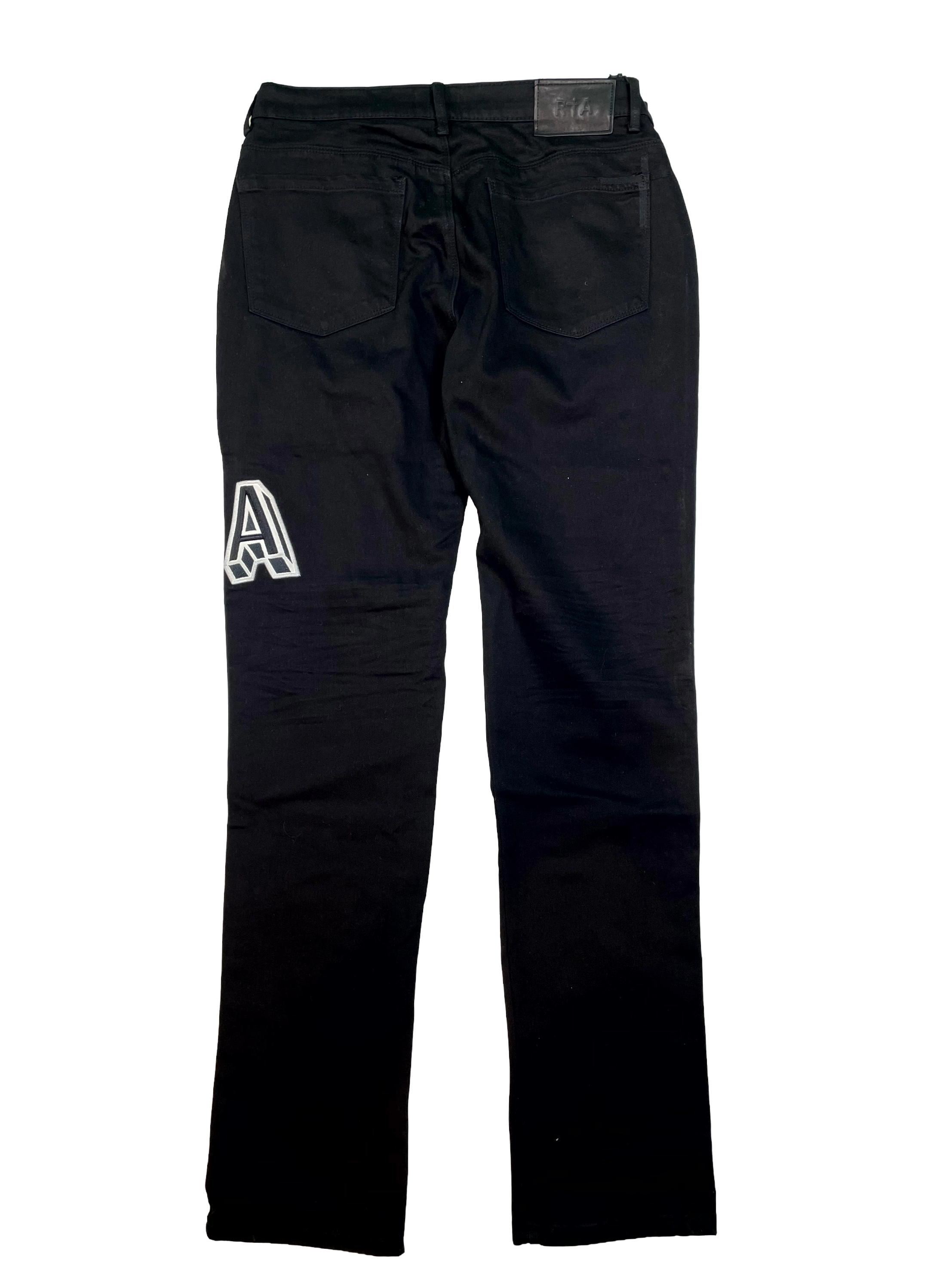 RTA Varsity Logo (Tailored 33) Black Jeans