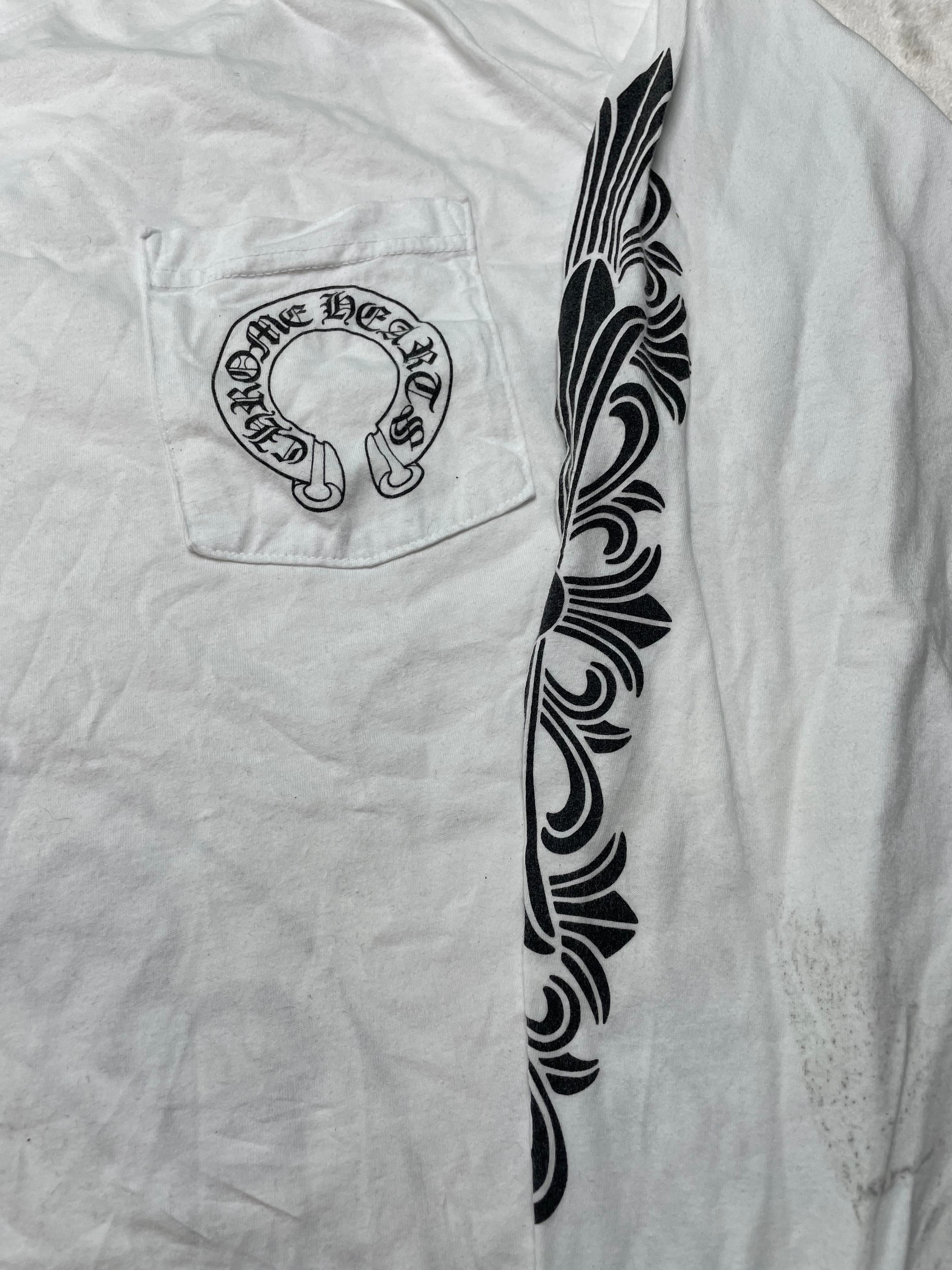 Chrome Hearts 'Floral Horseshoe' White LS Shirt