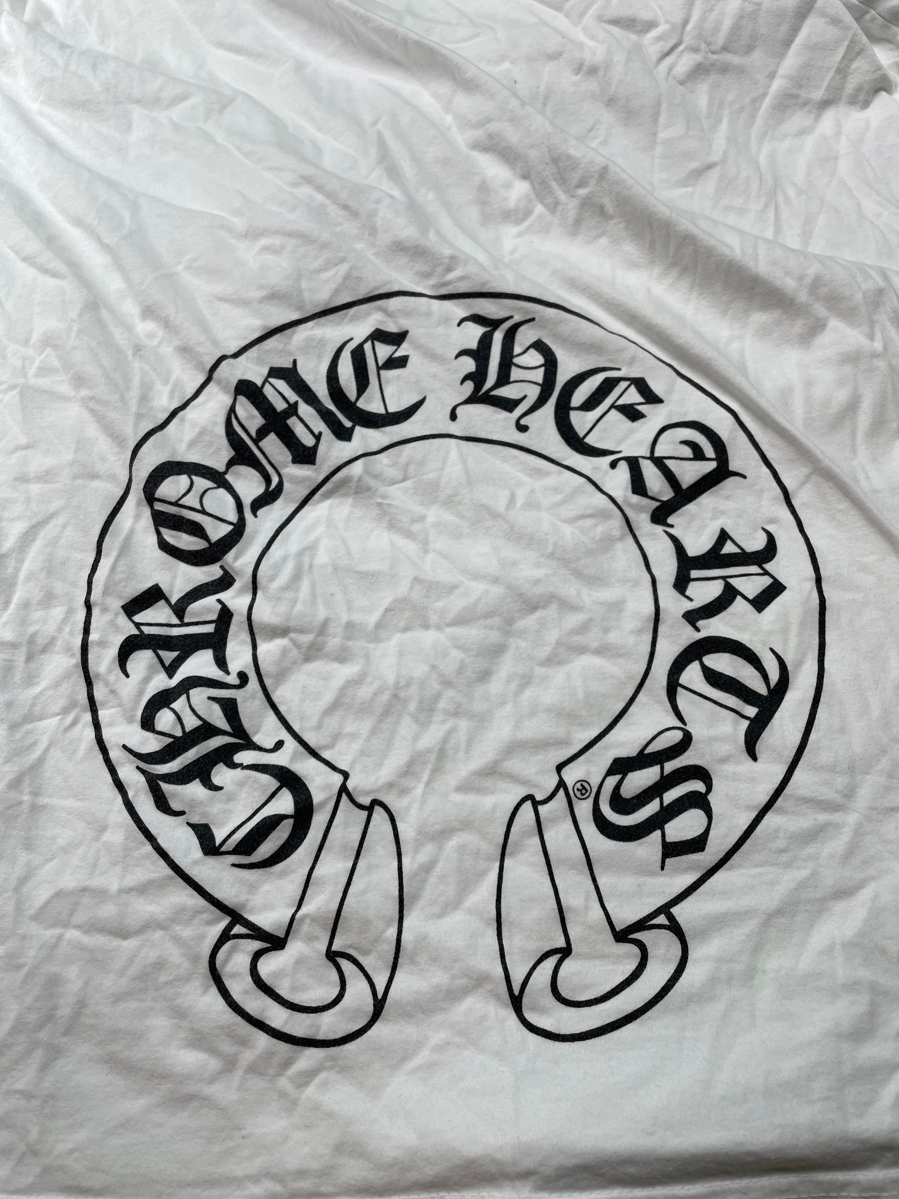 Chrome Hearts 'Floral Horseshoe' White LS Shirt