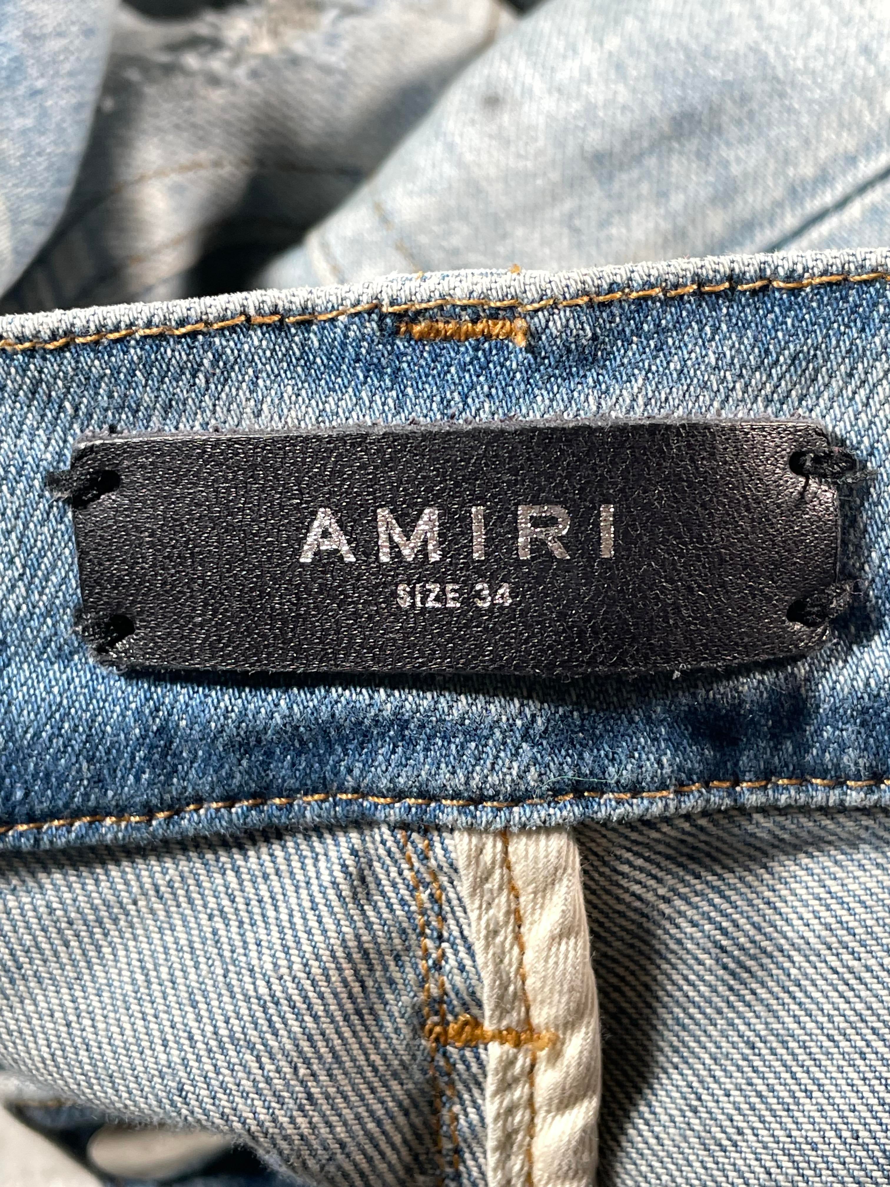 Amiri Mx2 Plaid Light Wash & Blue Jeans