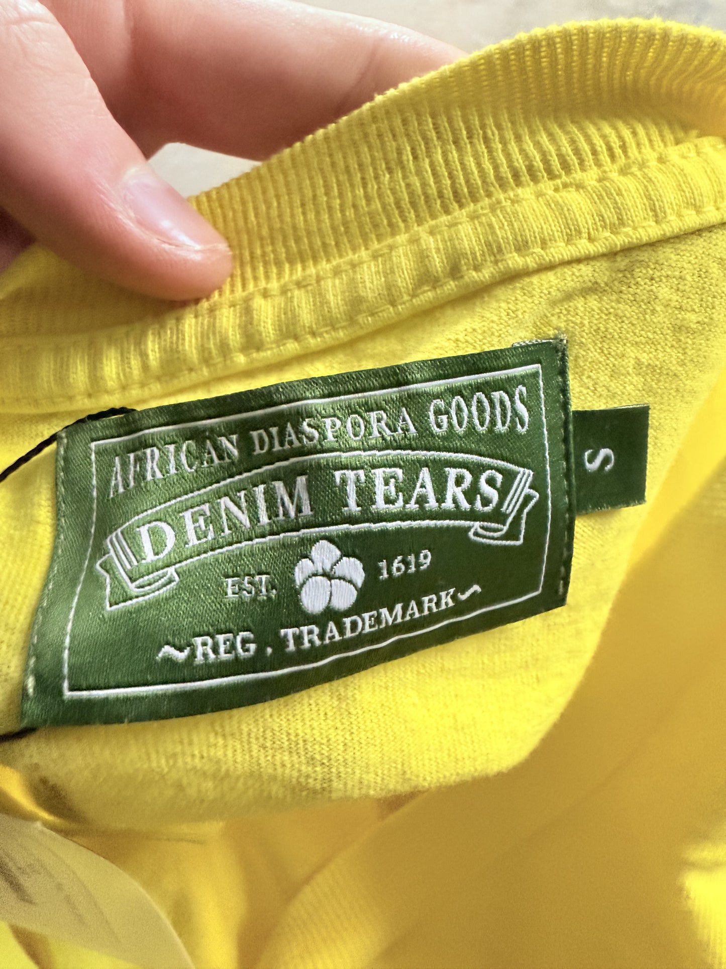 Denim Tears America Tee Yellow Used Small