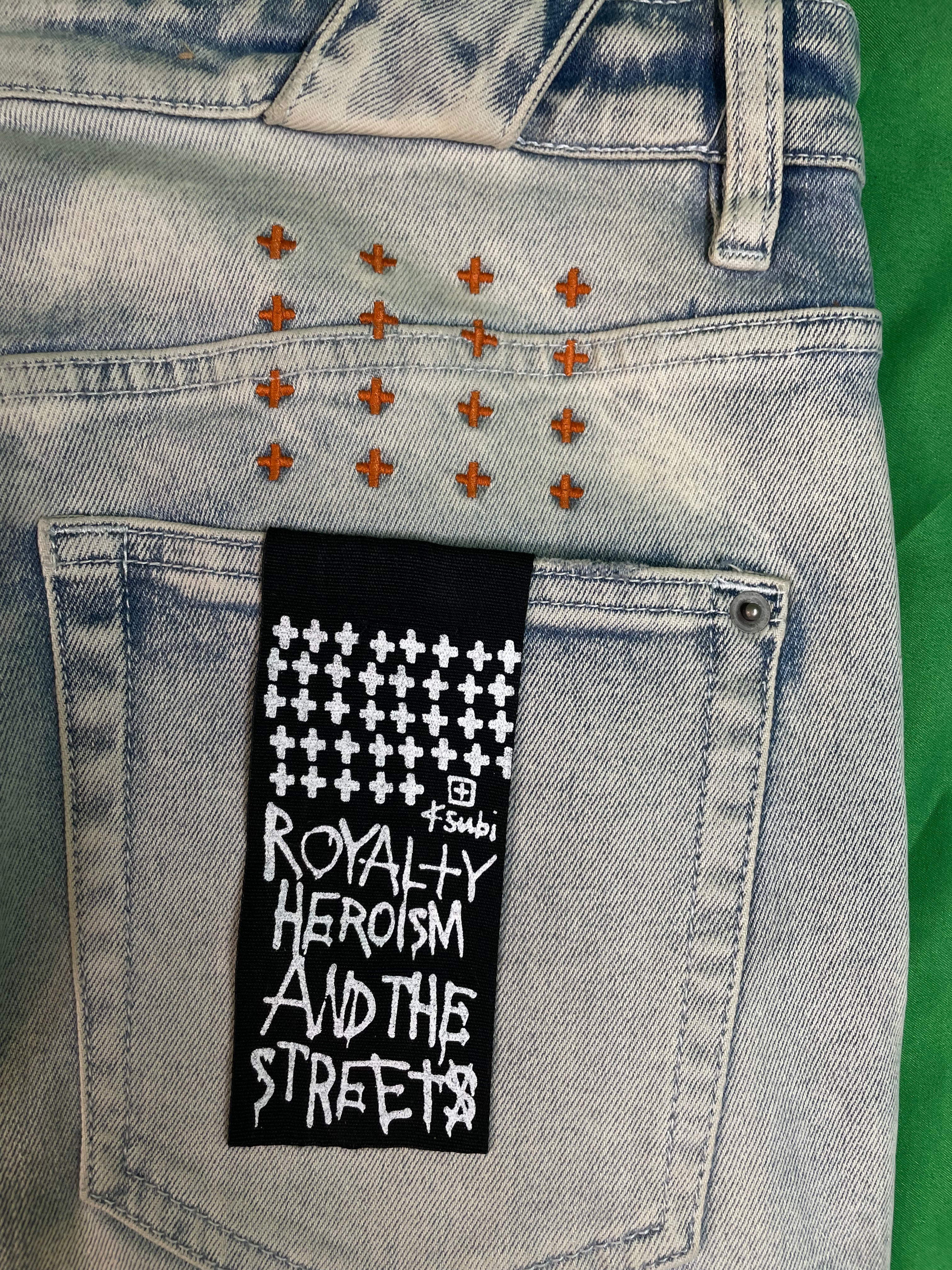 Ksubi Light Wash Blue Drawing Jeans