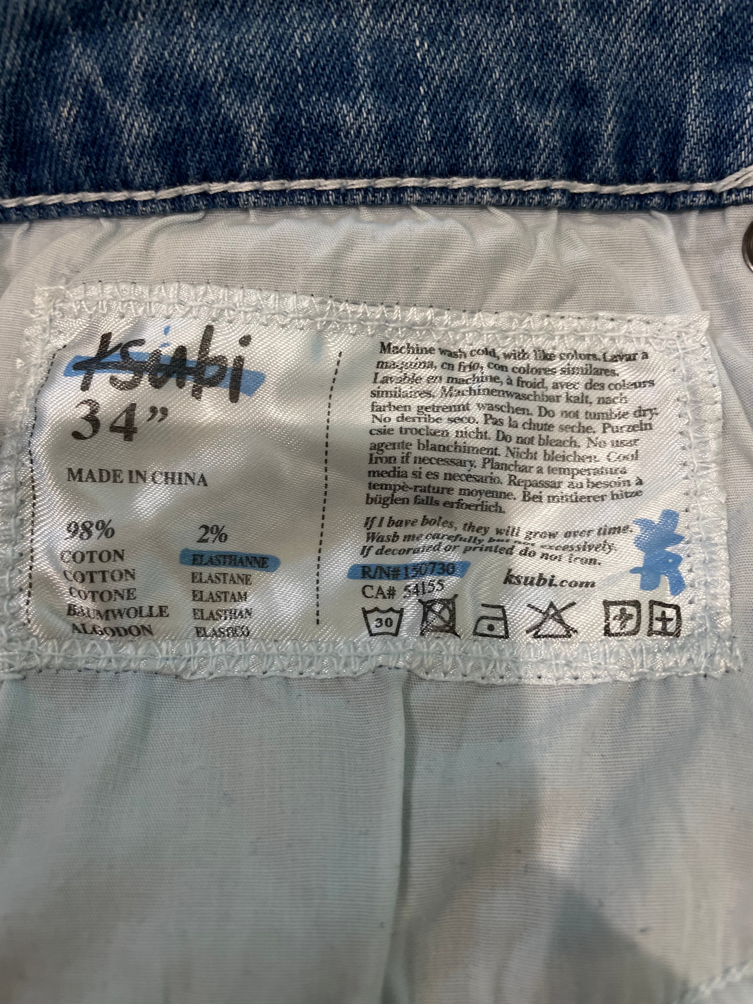 Ksubi Light Wash Blue Drawing Jeans