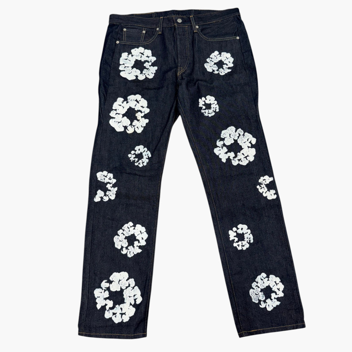 Denim Tears Selvedge Cotton Wreath Navy Jeans