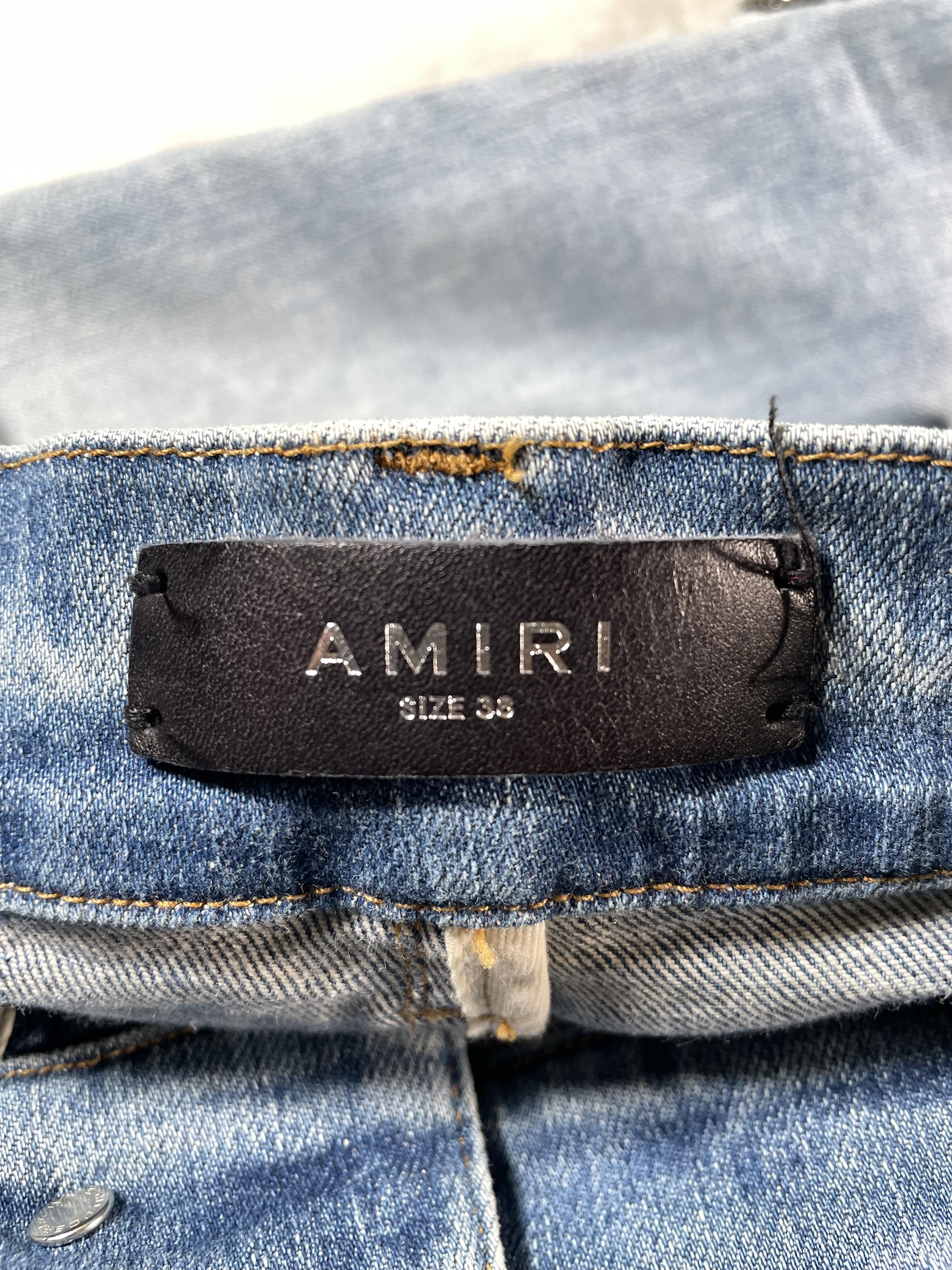 Amiri Mx2 "Honey Comb" Light Wash Jeans