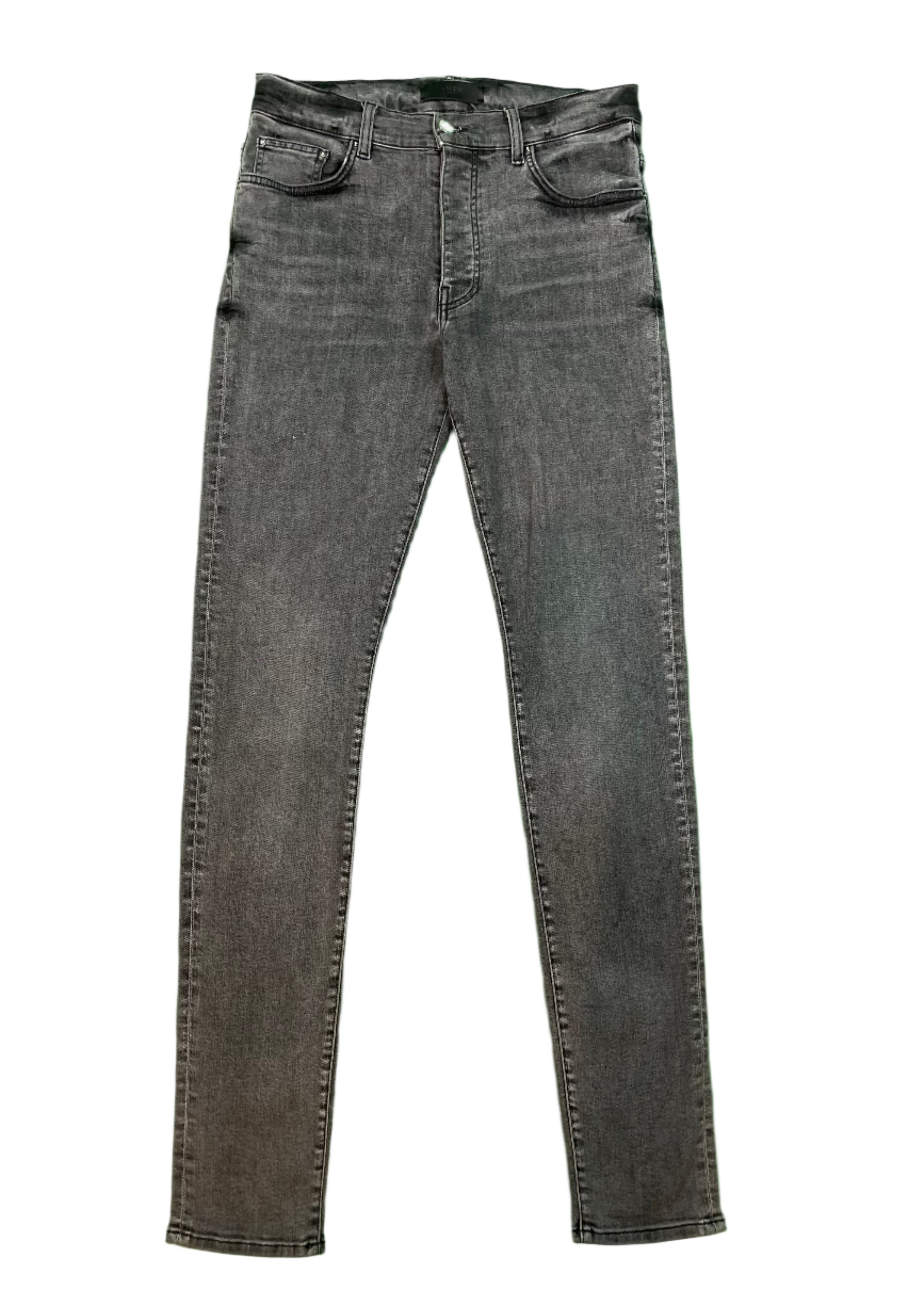 Amiri Denim Stack Light Wash Grey Jeans