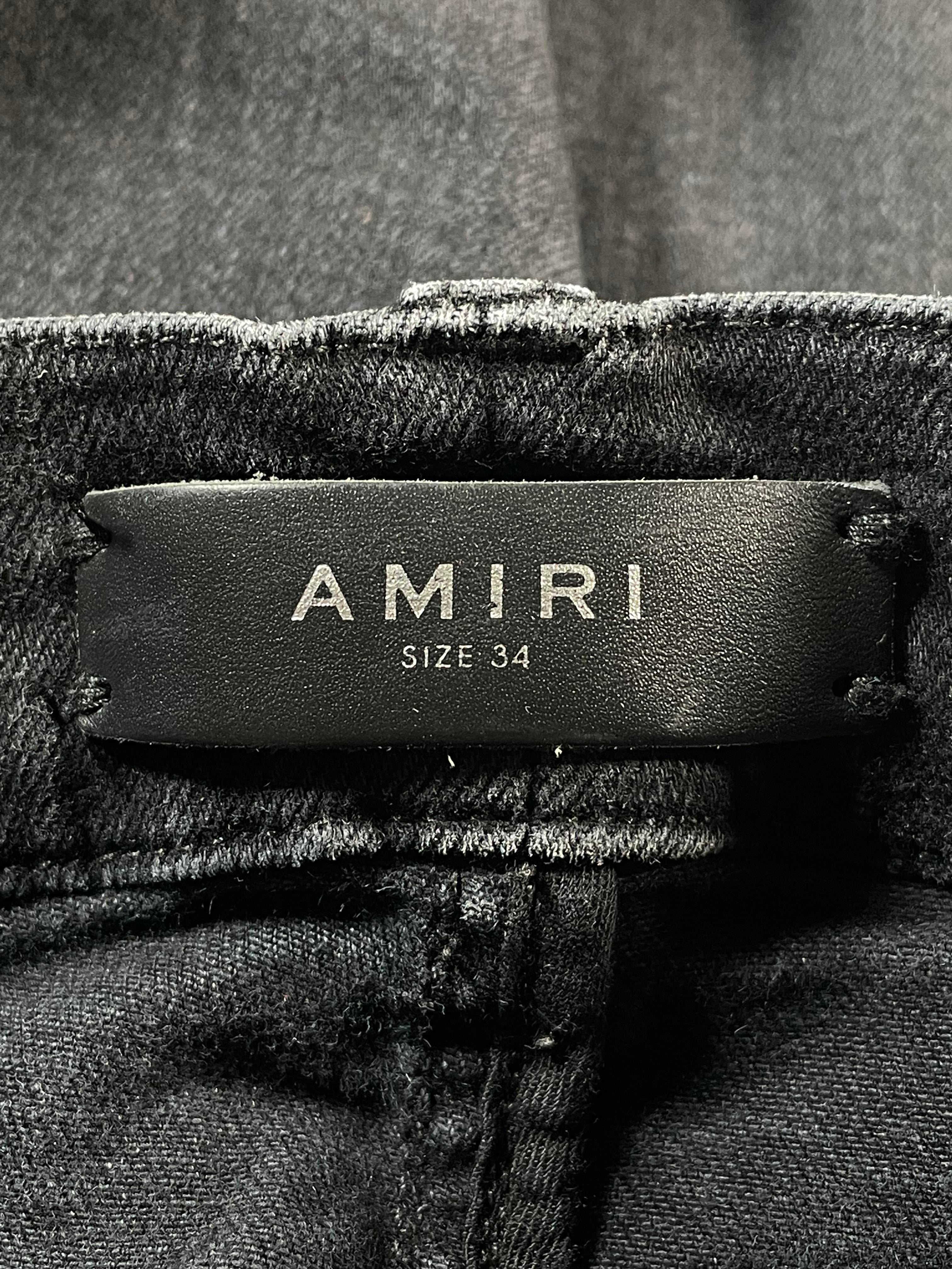 Amiri Stripe Black Wash & Blue Jeans