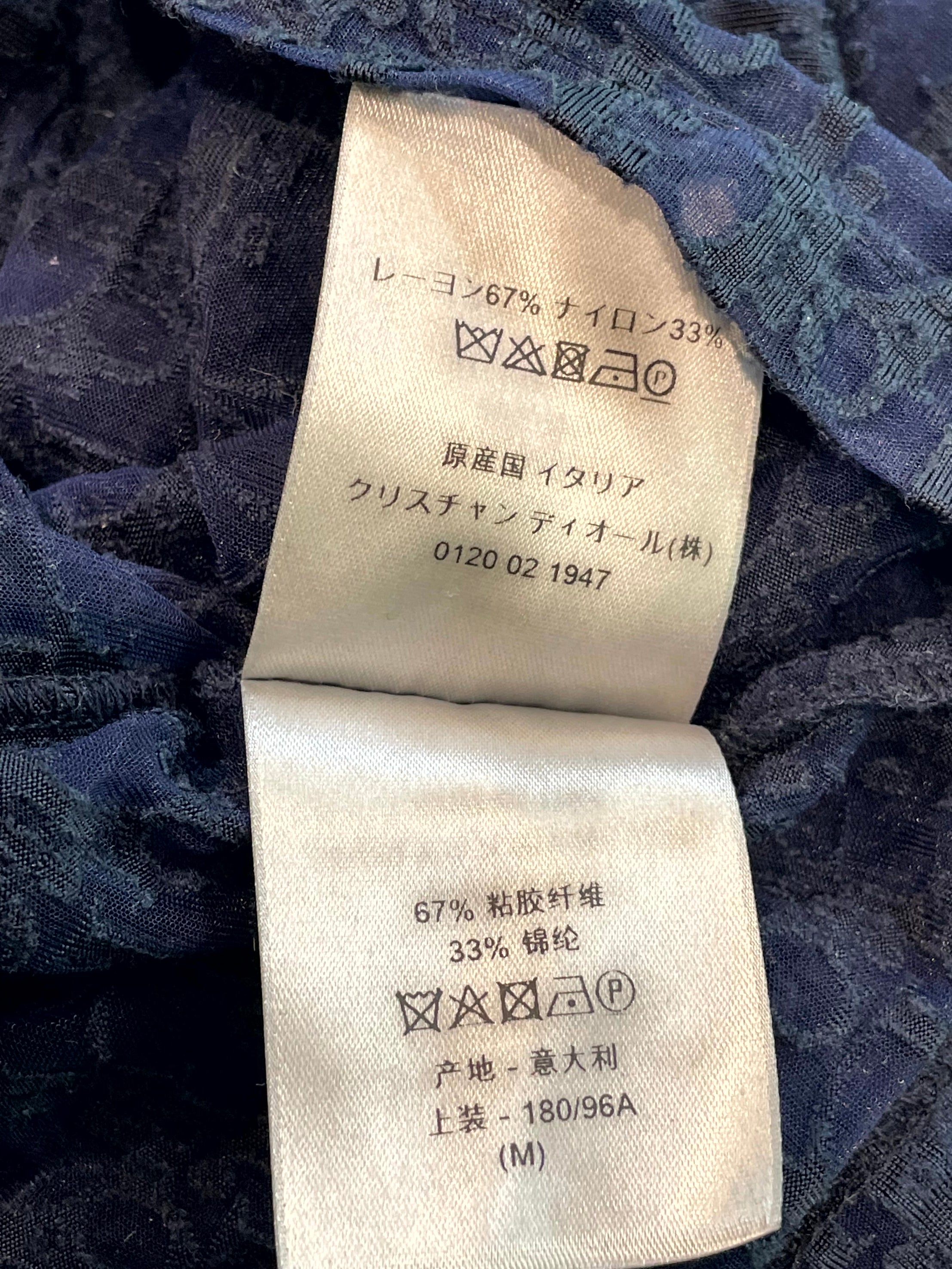 Dior Oblique Navy Tee