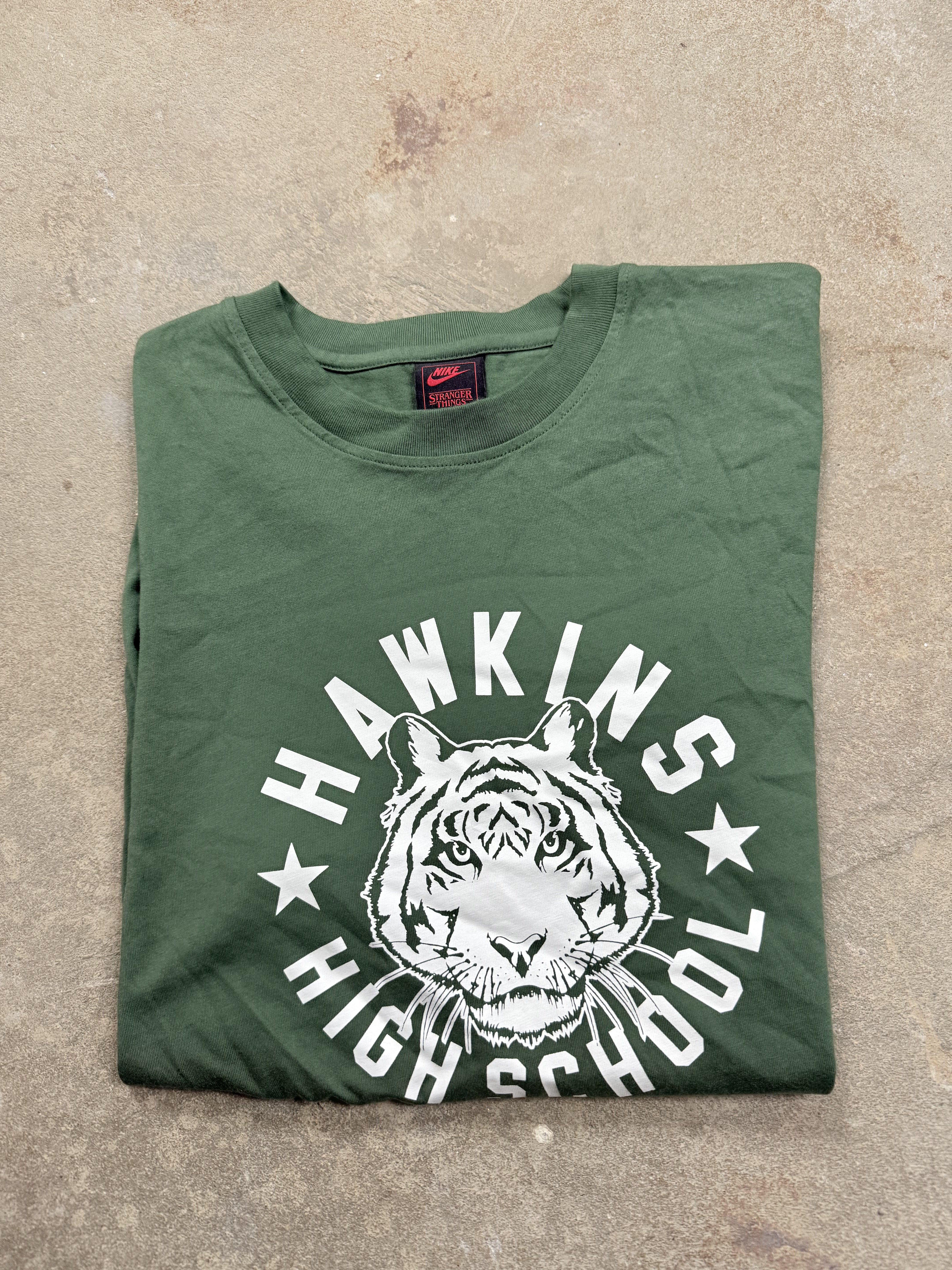 Nike Stranger Things Tee Green Medium New