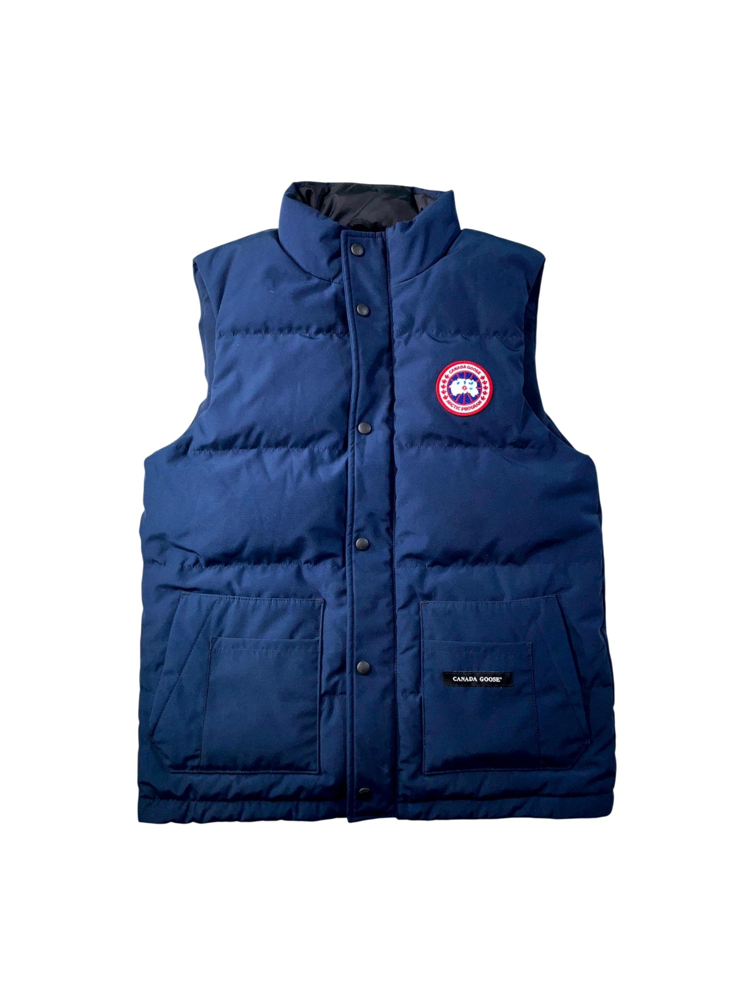 Canada Goose Logo Navy, Red Puffer Vest