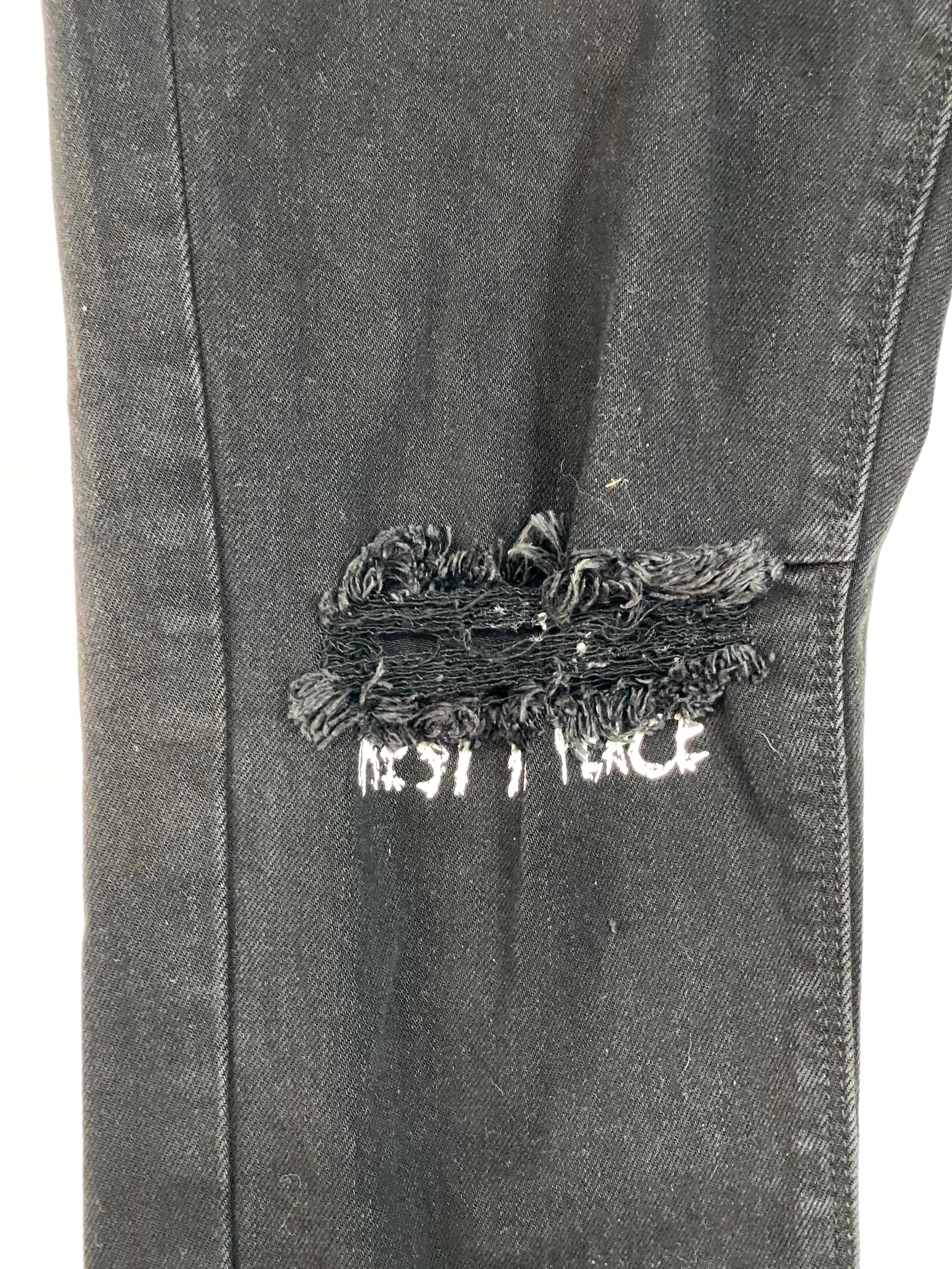 RTA Ripped Black & White Jeans
