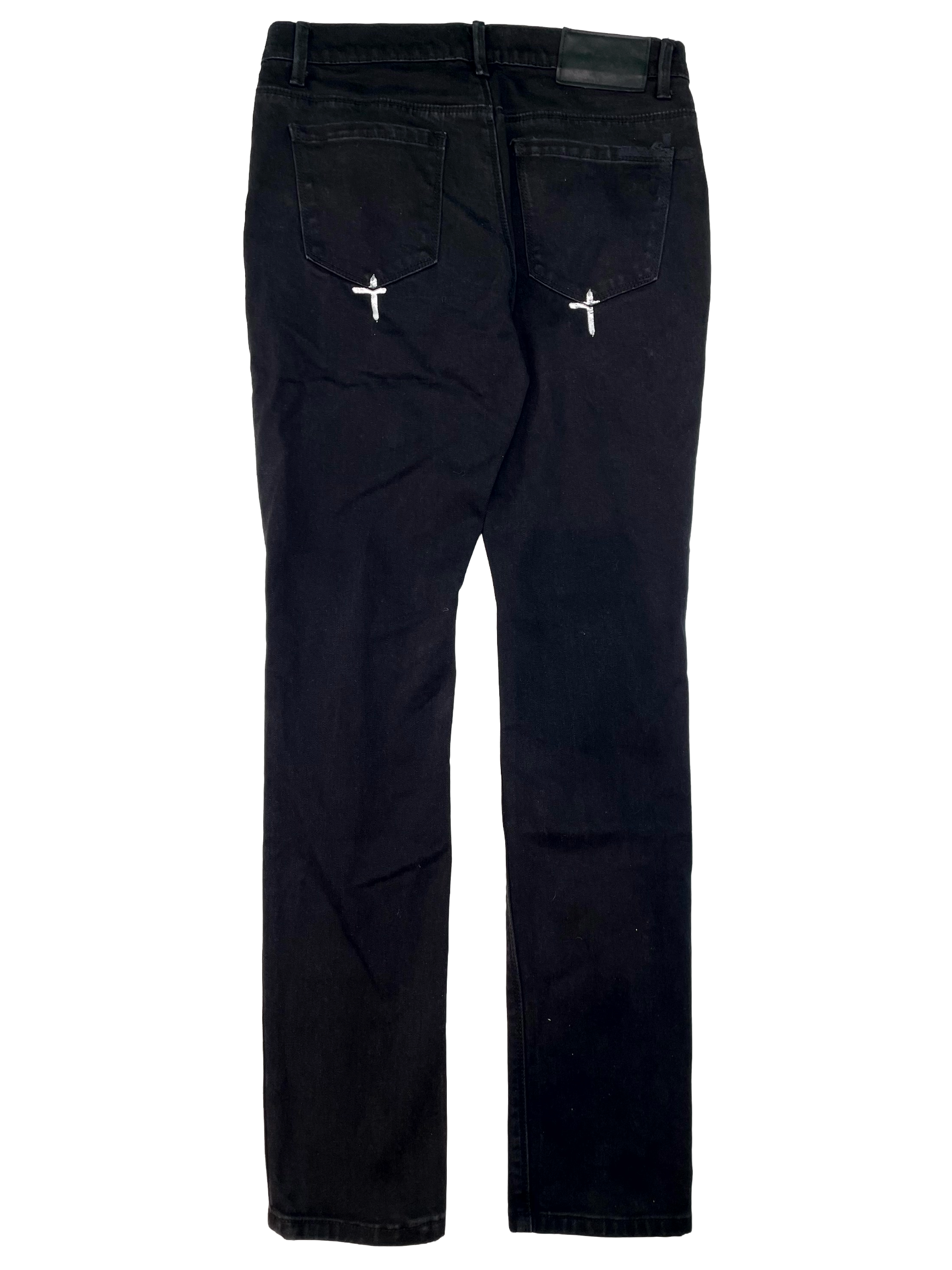 RTA Ripped Black & White Jeans