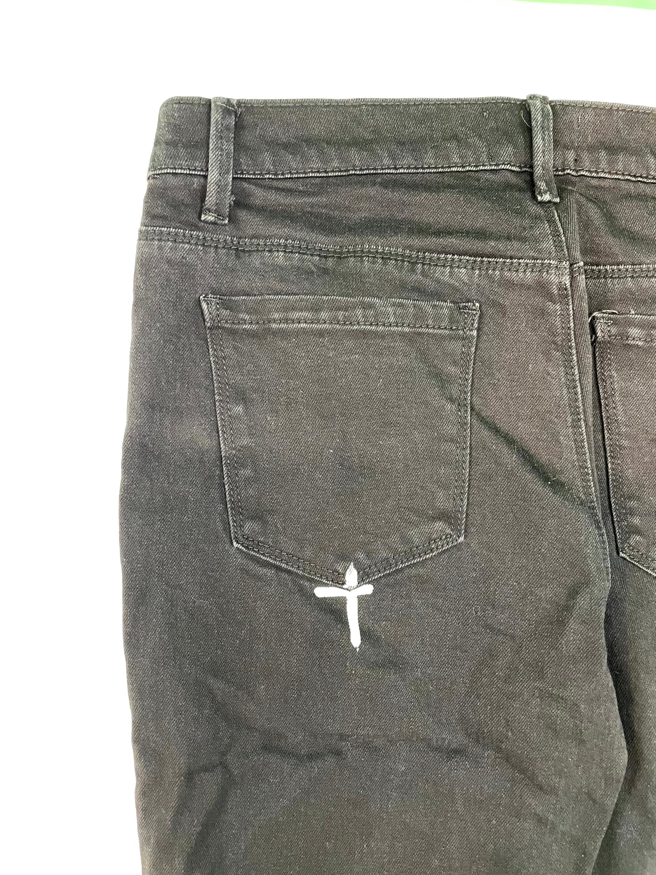 RTA Ripped Black & White Jeans