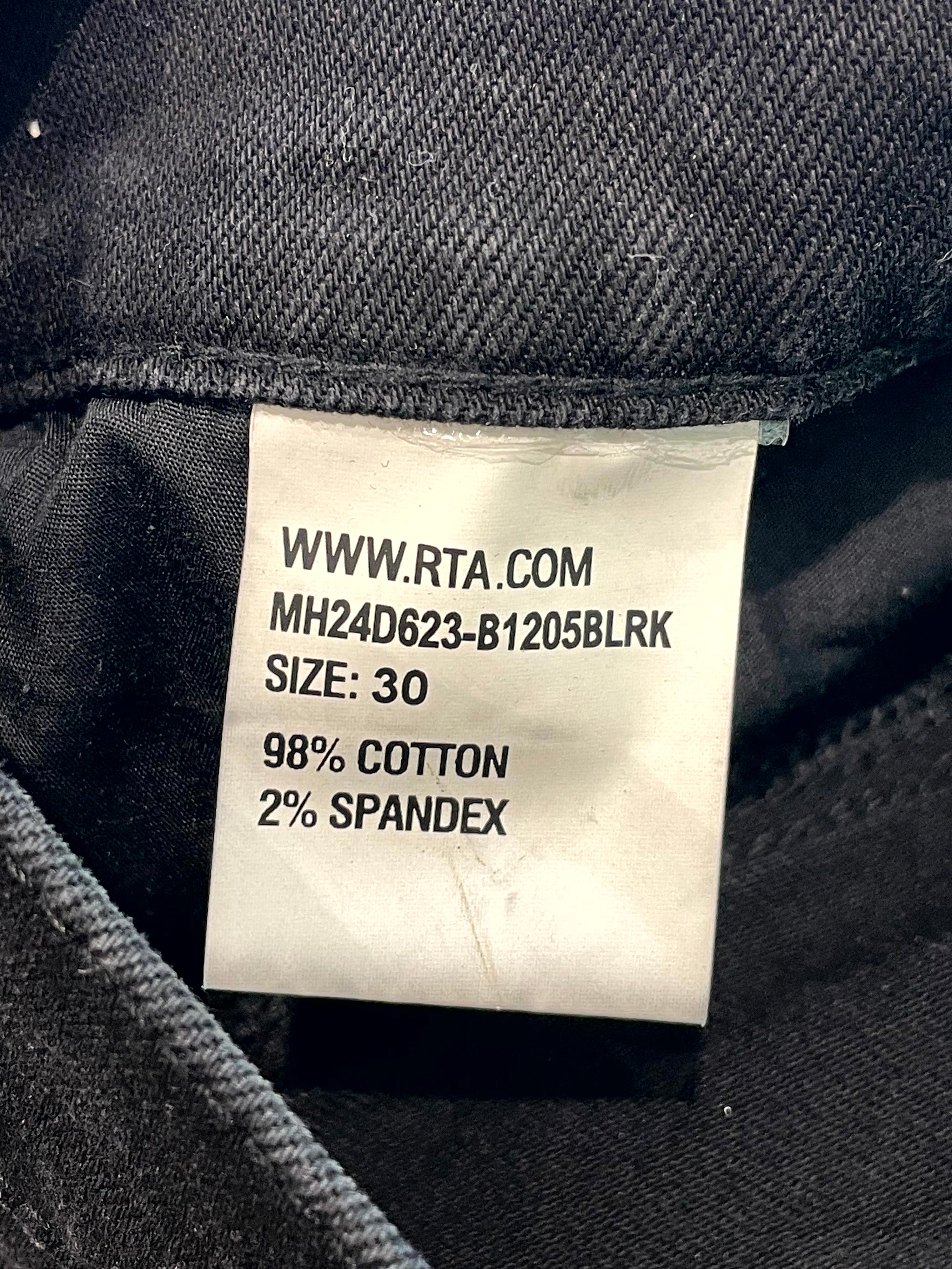 RTA Ripped Black & White Jeans