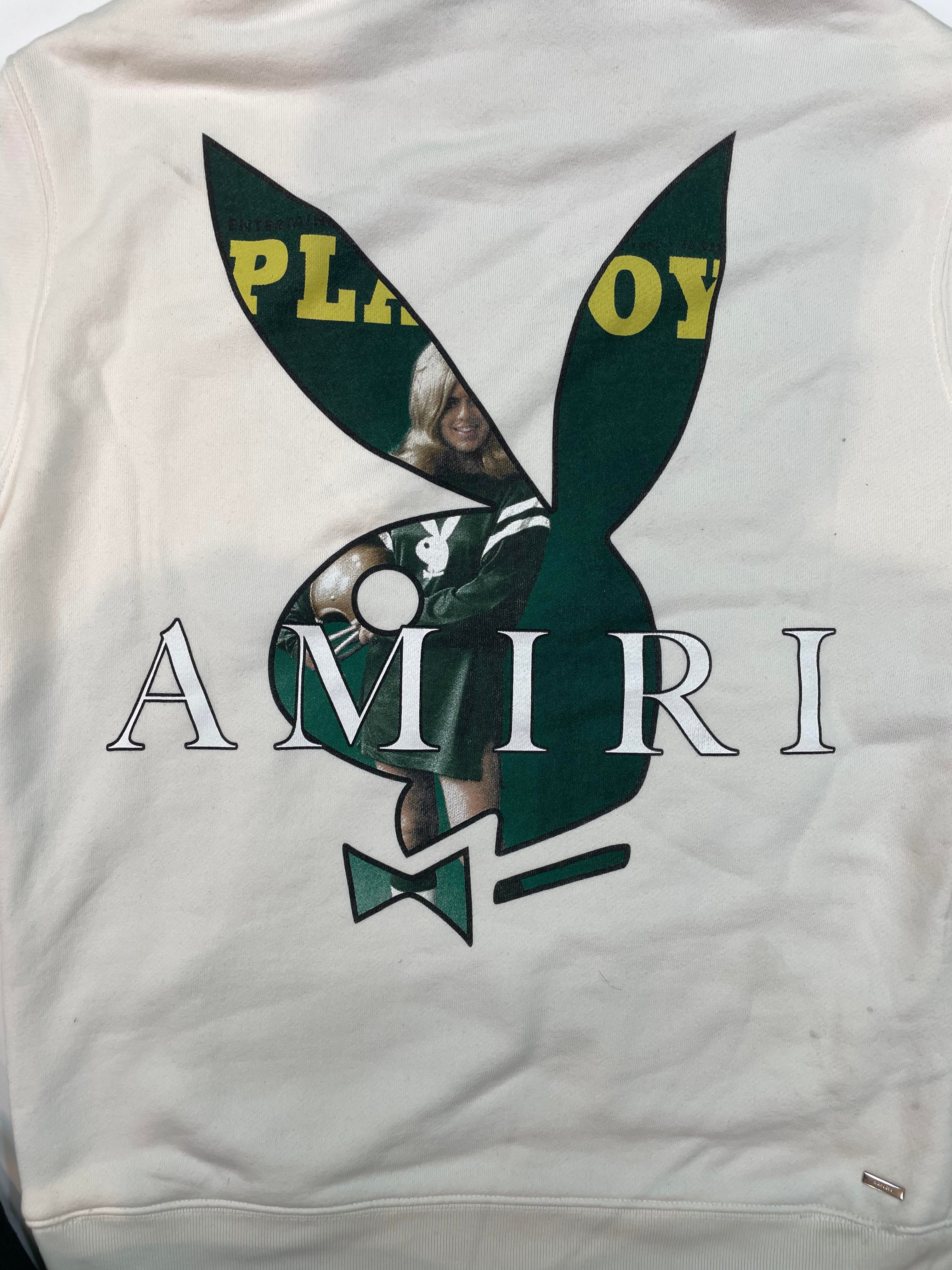 Amiri Playboy White & Green Hoodie