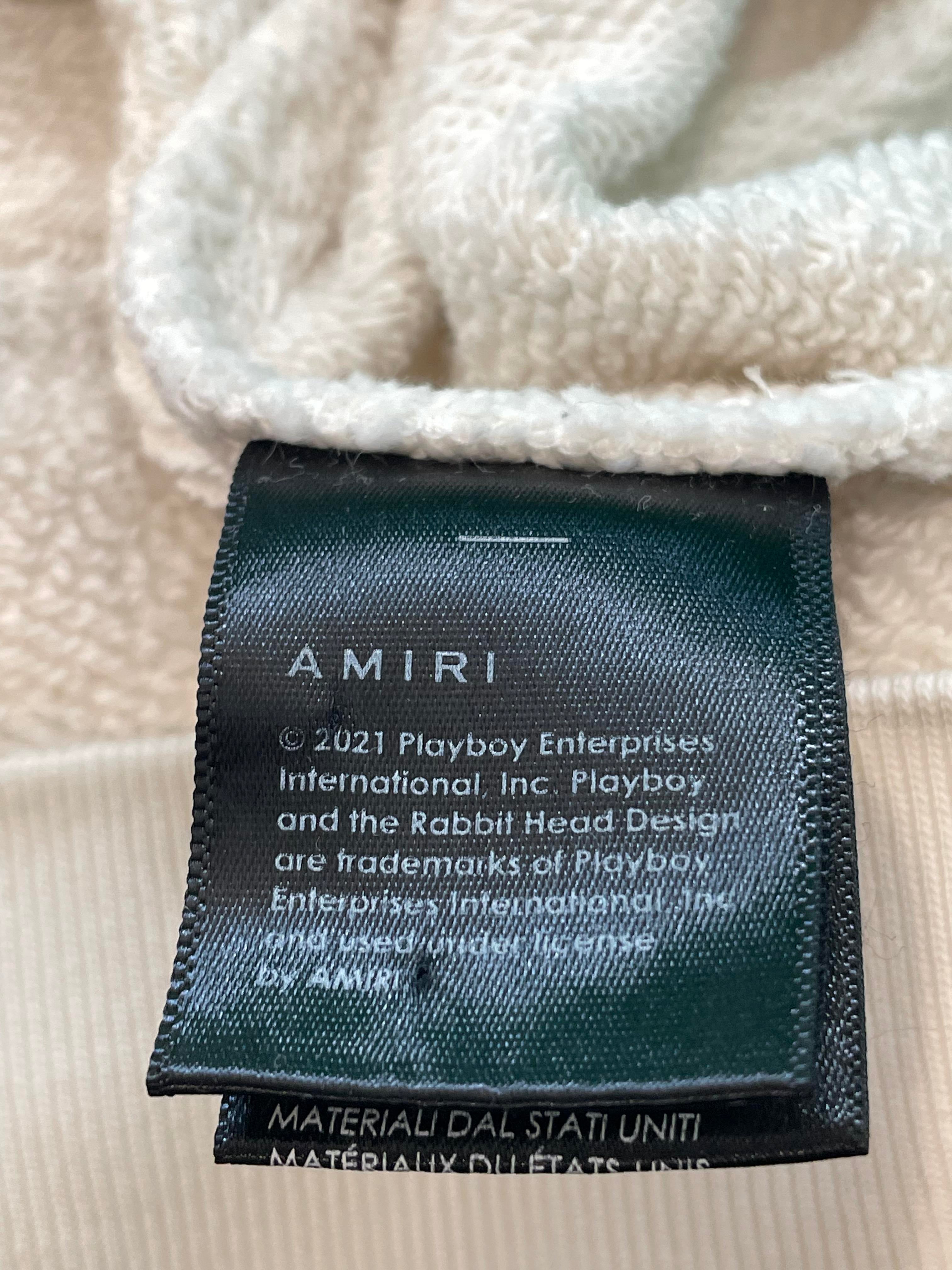 Amiri Playboy White & Green Hoodie