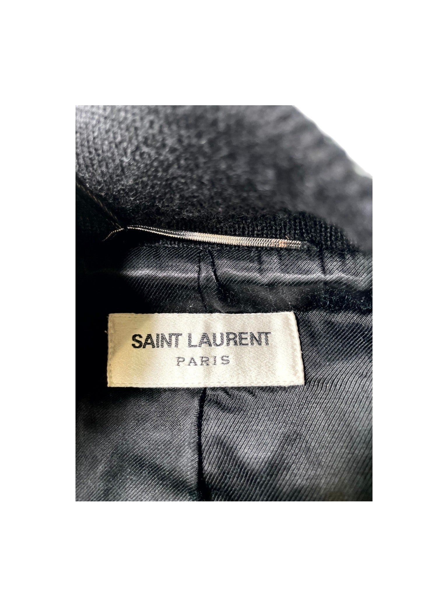 Saint Laurent Teddy Black Varsity Jacket