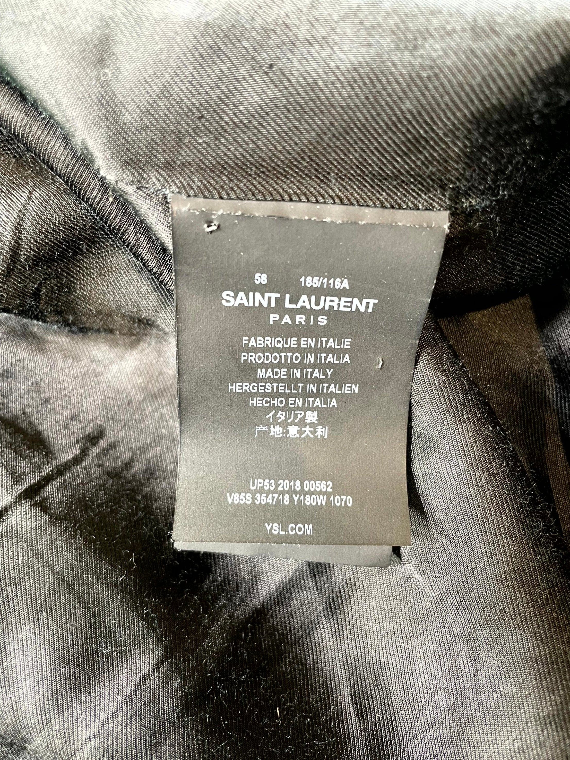 Saint Laurent Teddy Black Varsity Jacket