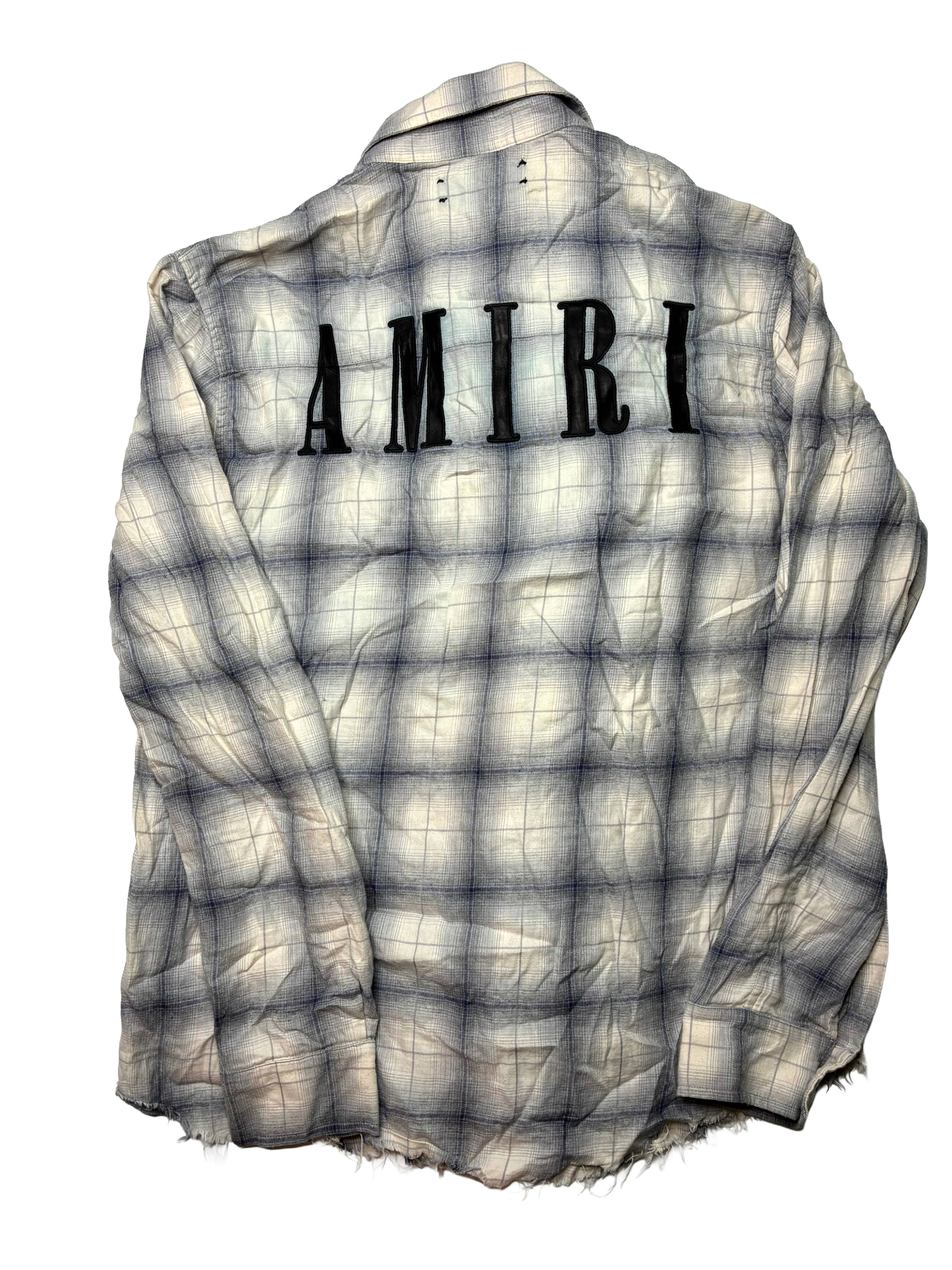 Amiri Logo White & Black Flannel