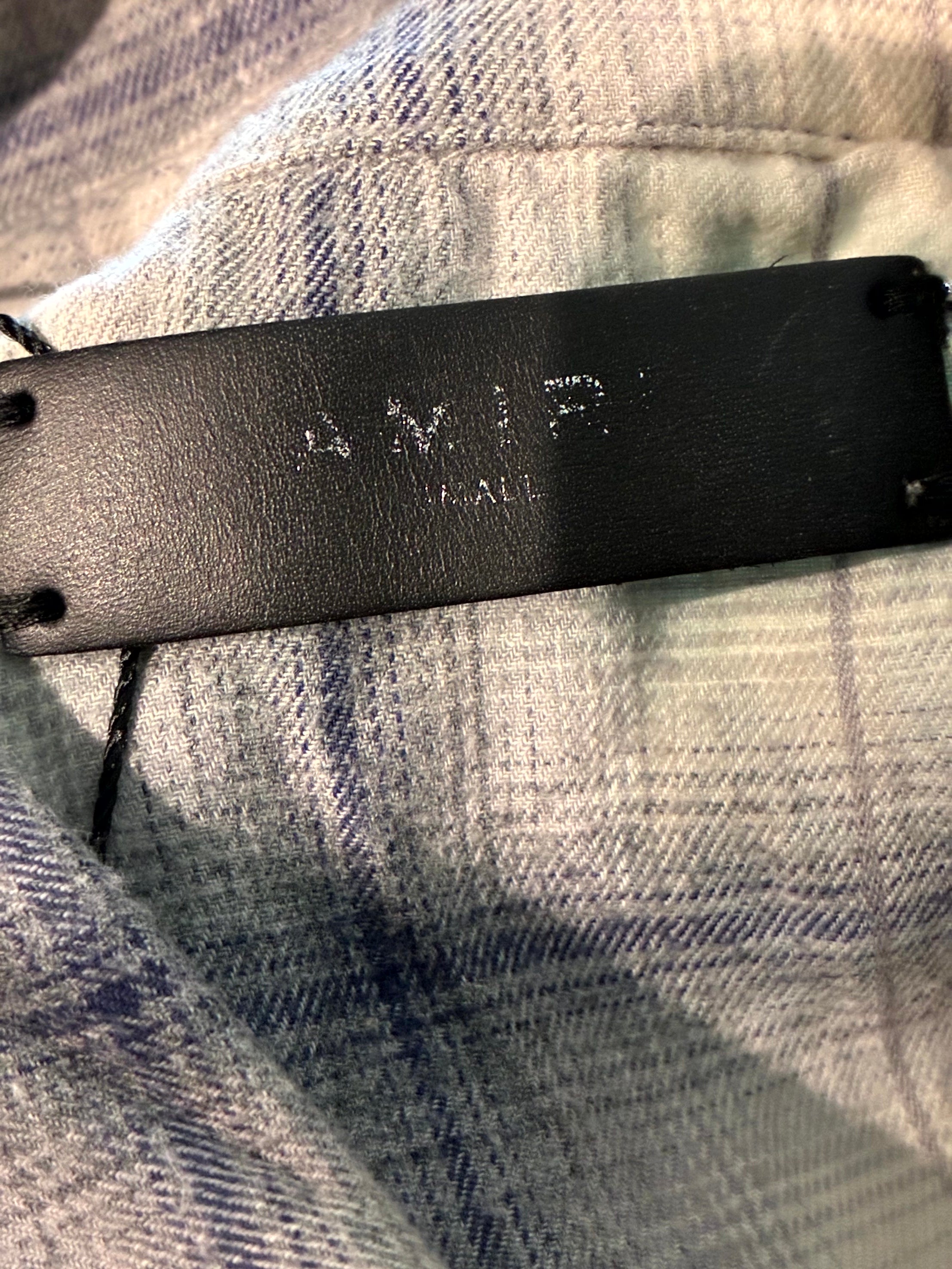 Amiri Logo White & Black Flannel