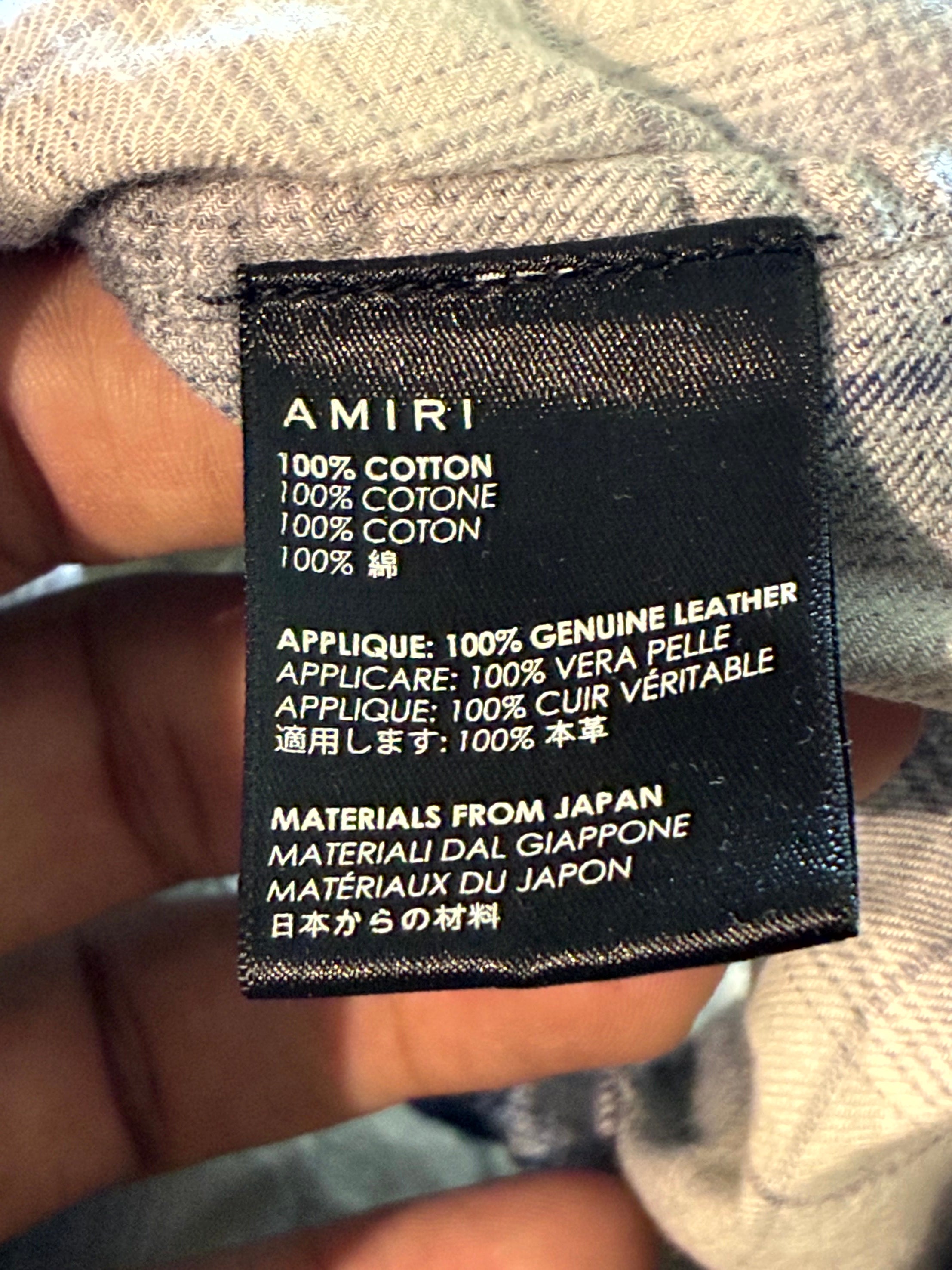Amiri Logo White & Black Flannel