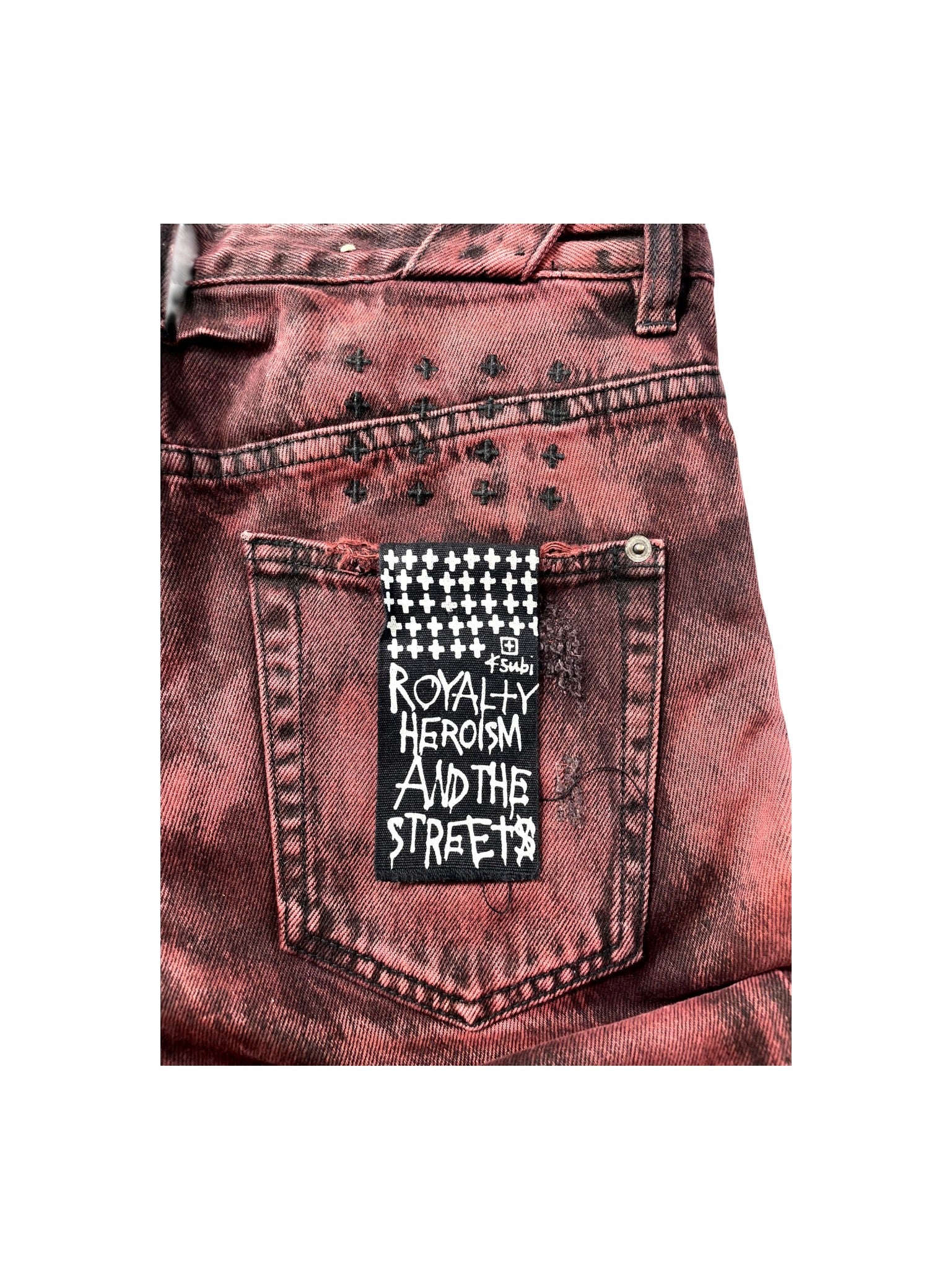 Ksubi Plain Red Wash Jeans