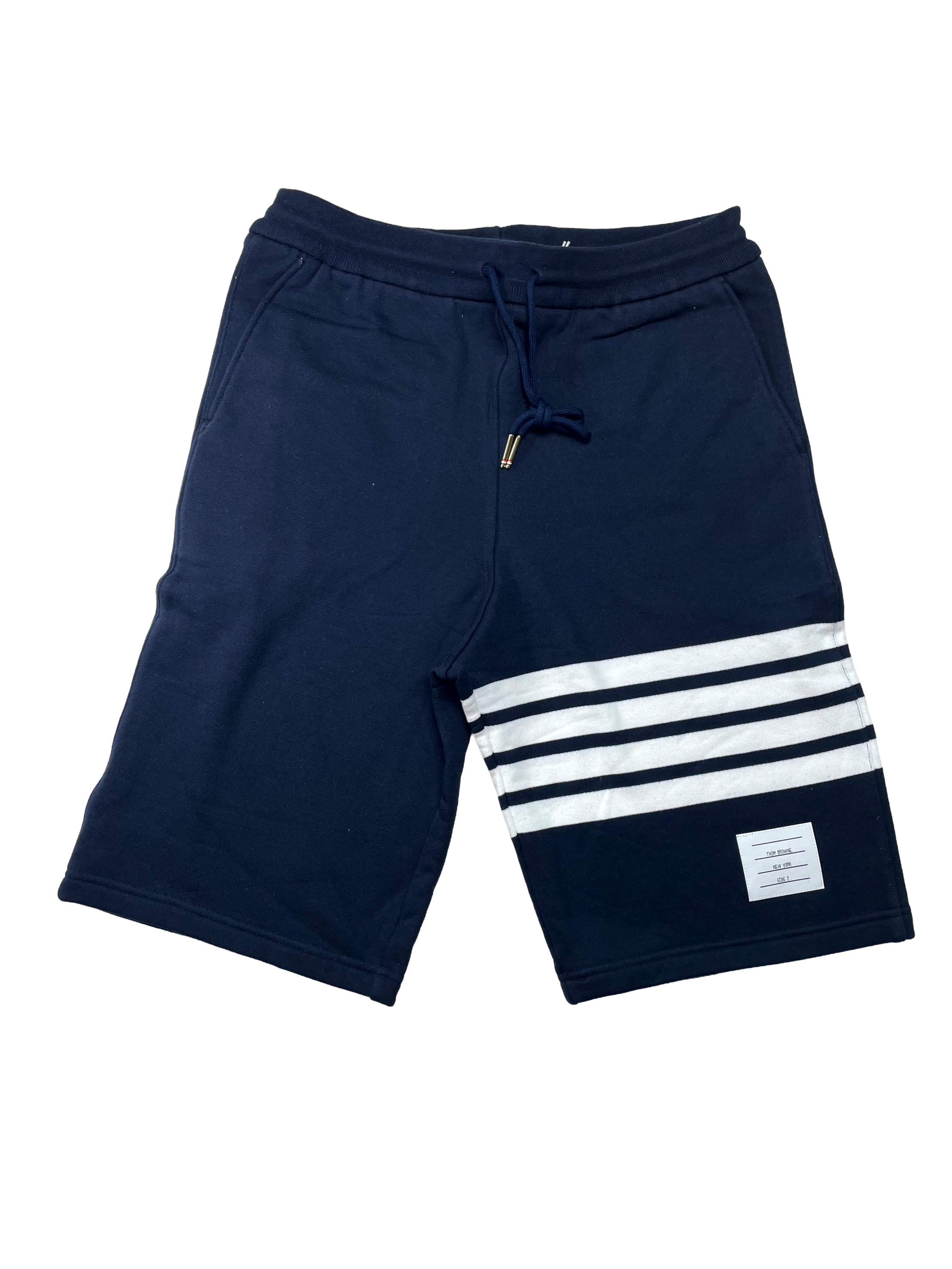 Thom Browne Stripe Sweat Navy & White Shorts