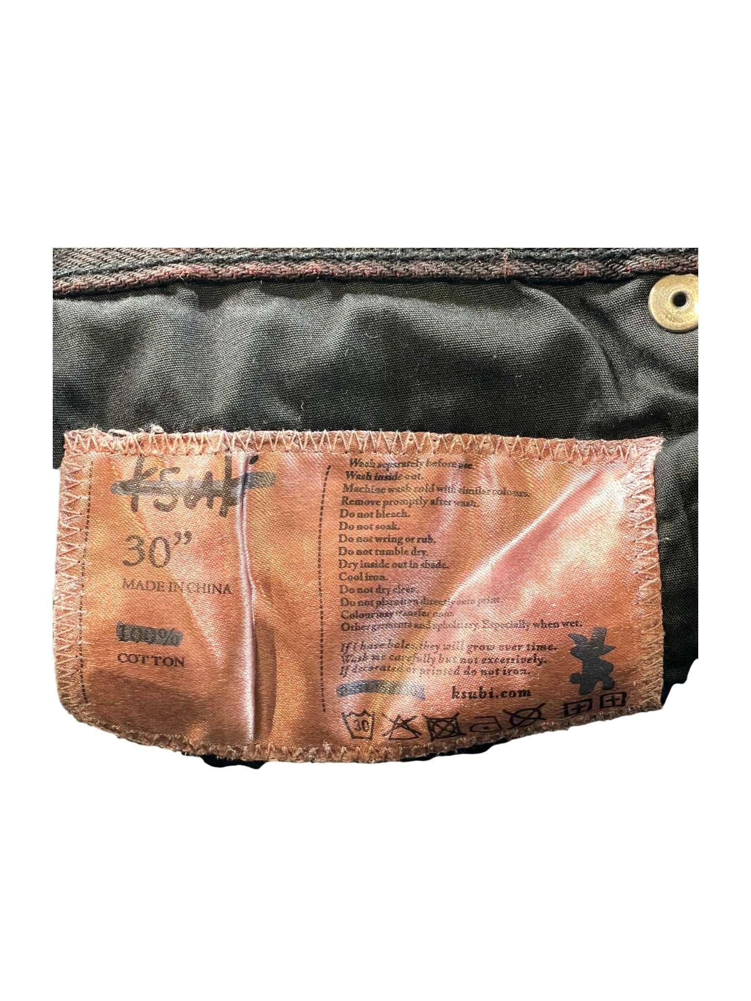 Ksubi Plain Red Wash Jeans