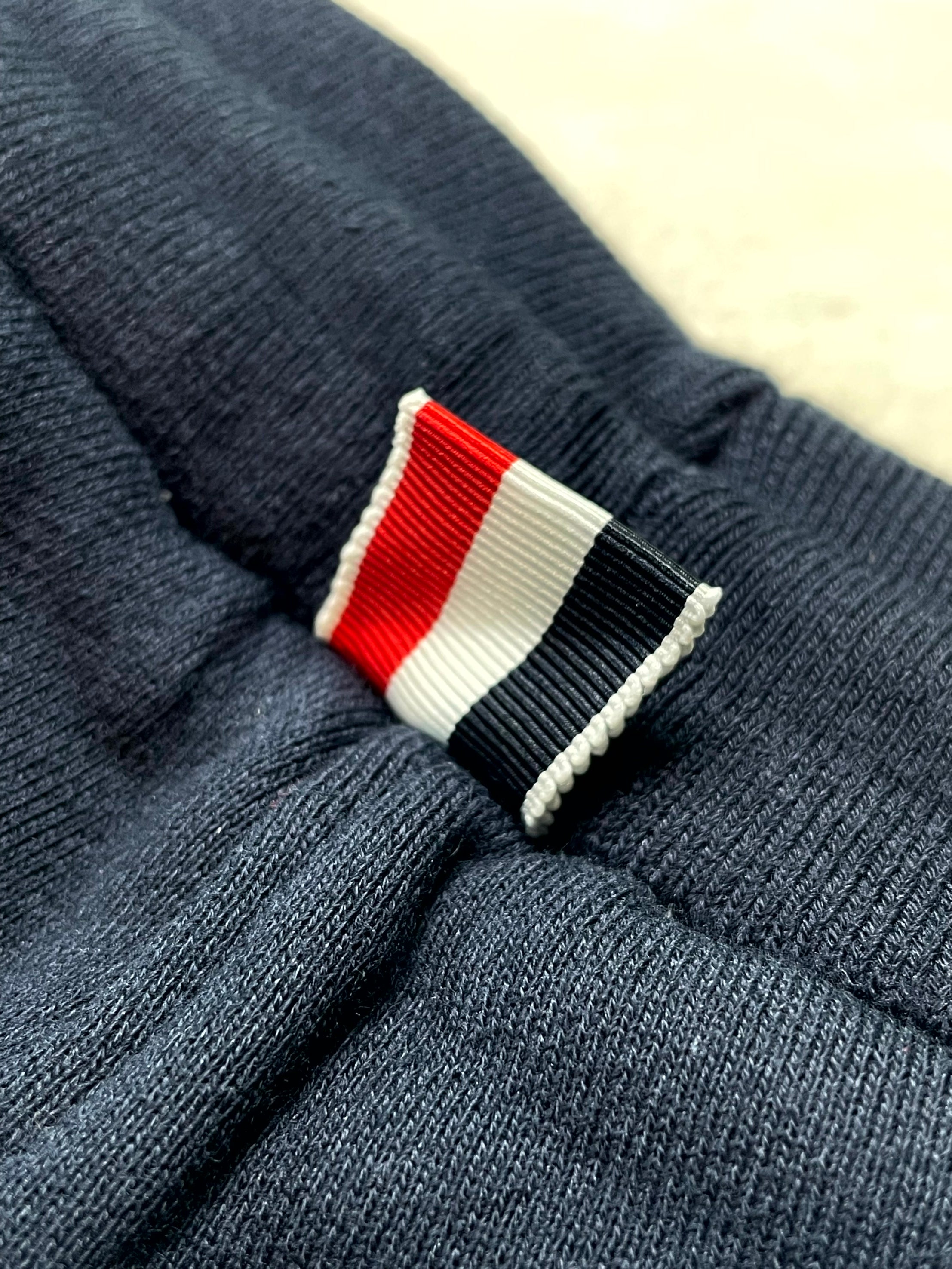 Thom Browne Stripe Sweat Navy & White Shorts