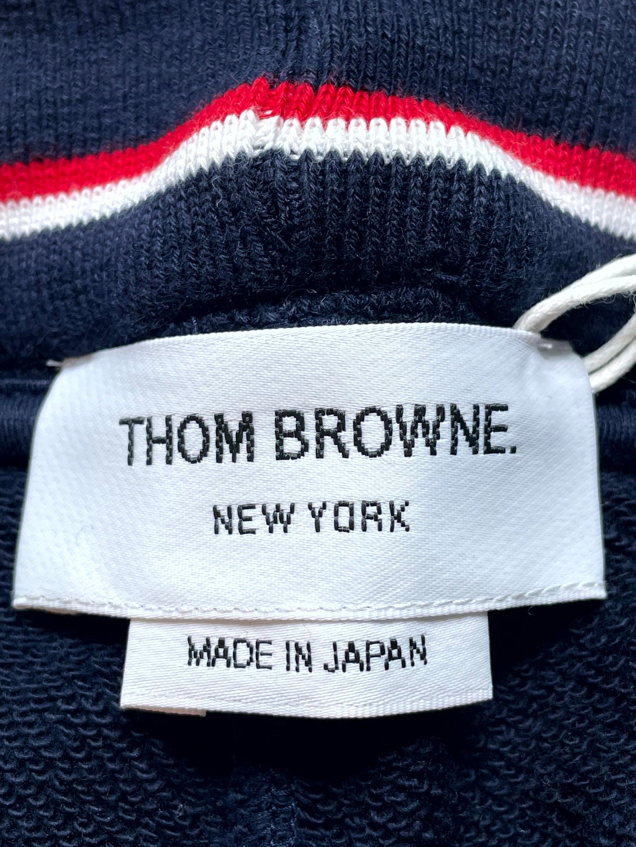 Thom Browne Stripe Sweat Navy & White Shorts